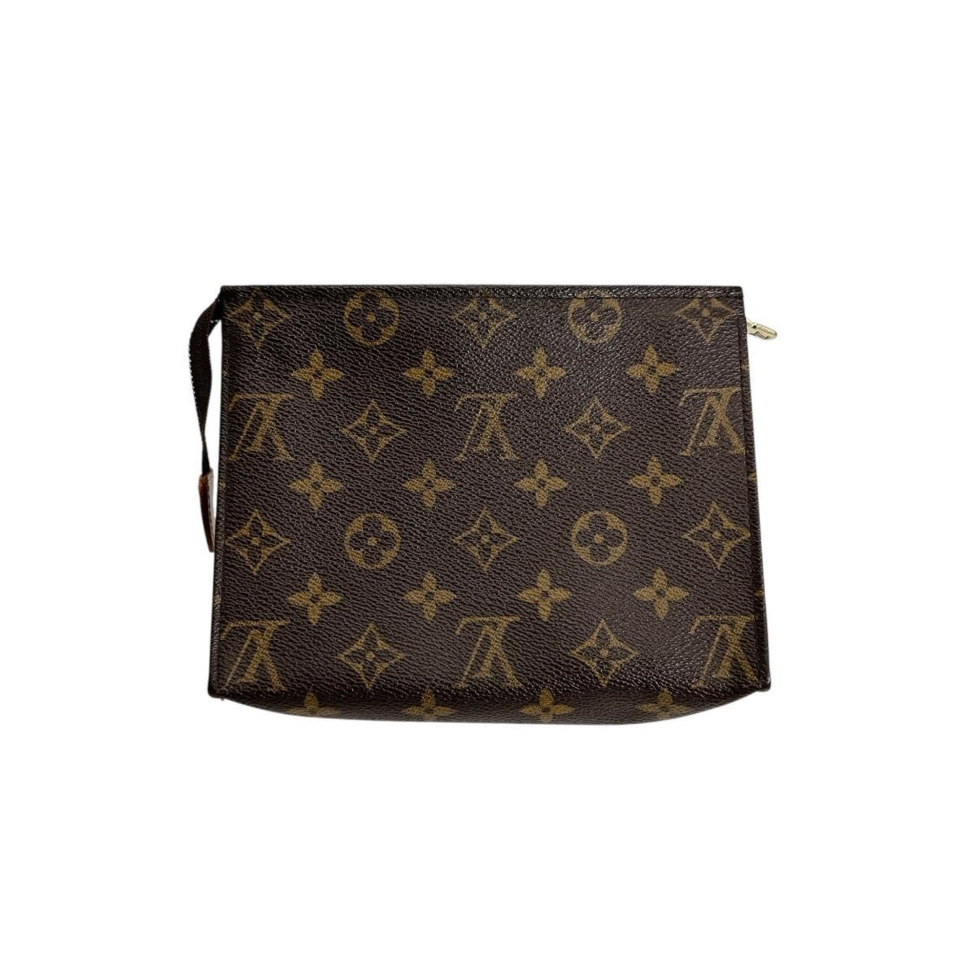 Louis Vuitton Brown Monogram Canvas Pochette Pouch Wash Bag