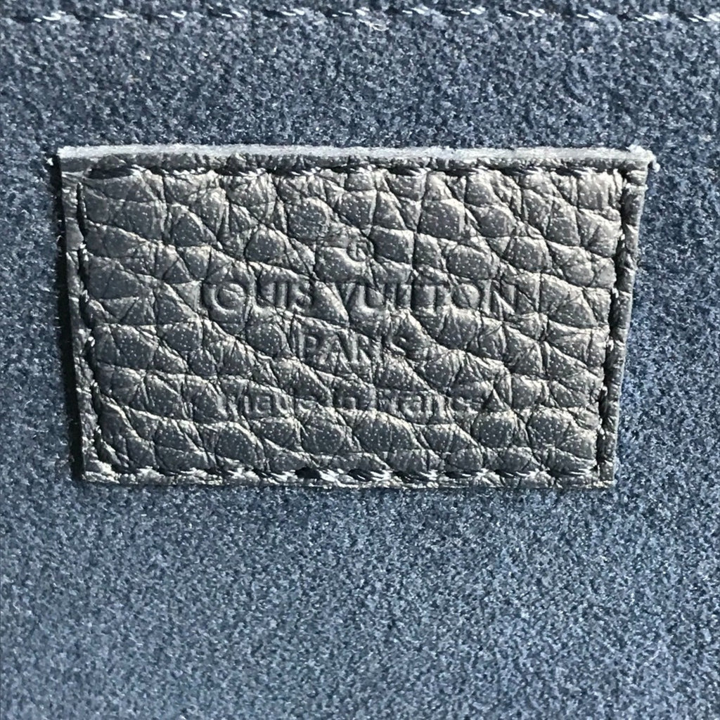 Louis Vuitton Black Navy Leather Clutch Bag Pochette Pouch