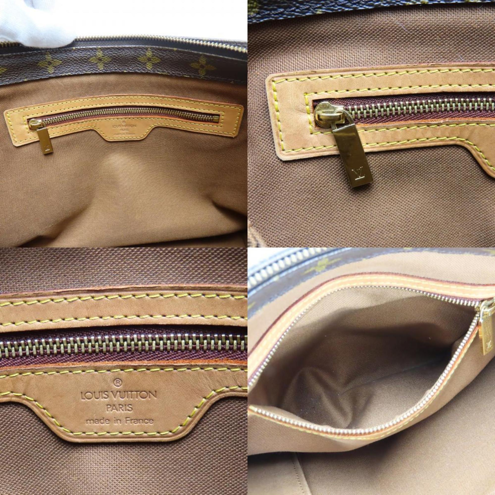 Louis Vuitton Brown Monogram Leather Tote Bag