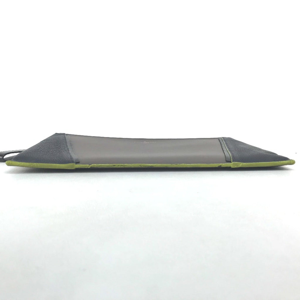 Louis Vuitton Gray Leather Clutch Bag