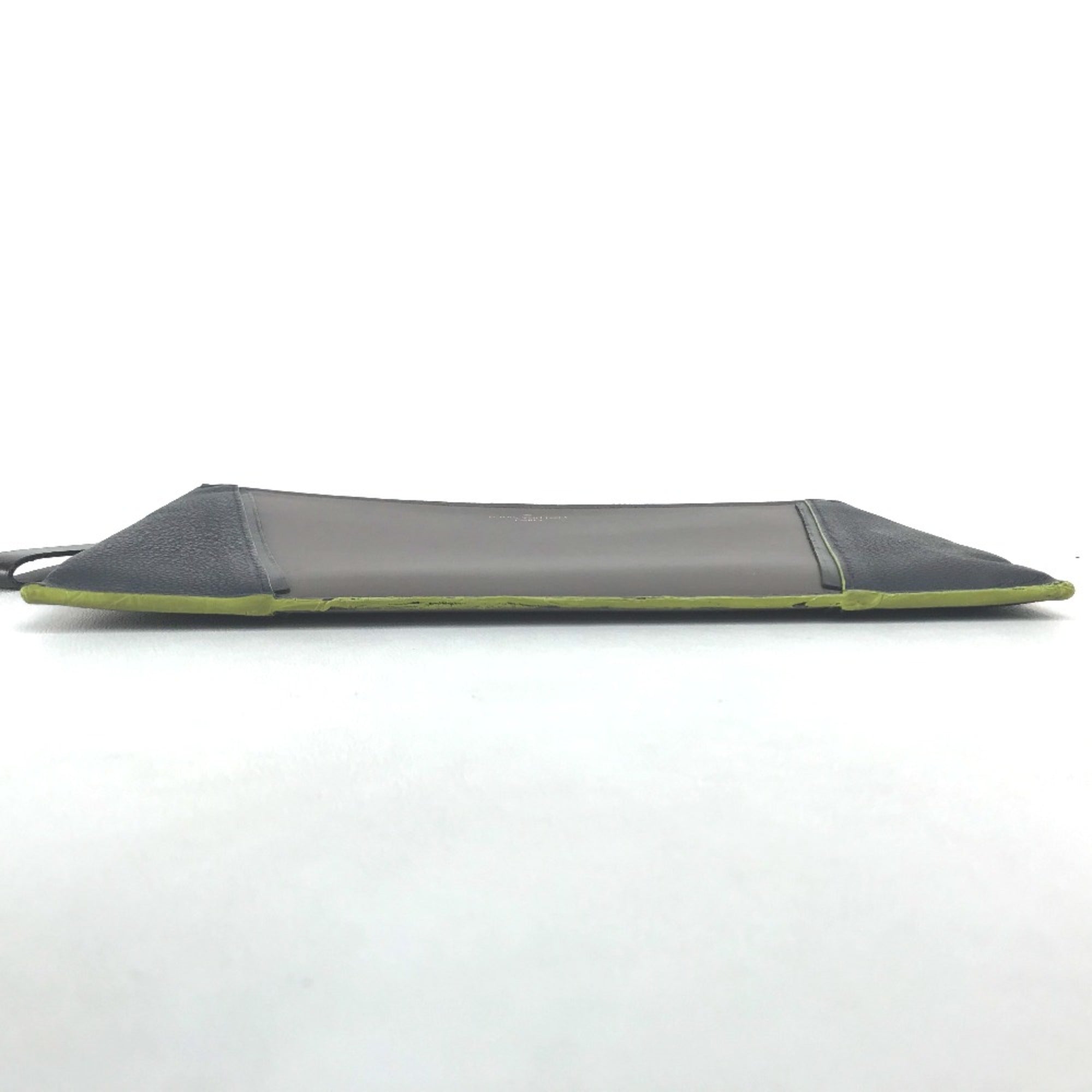 Louis Vuitton Gray Leather Clutch Bag