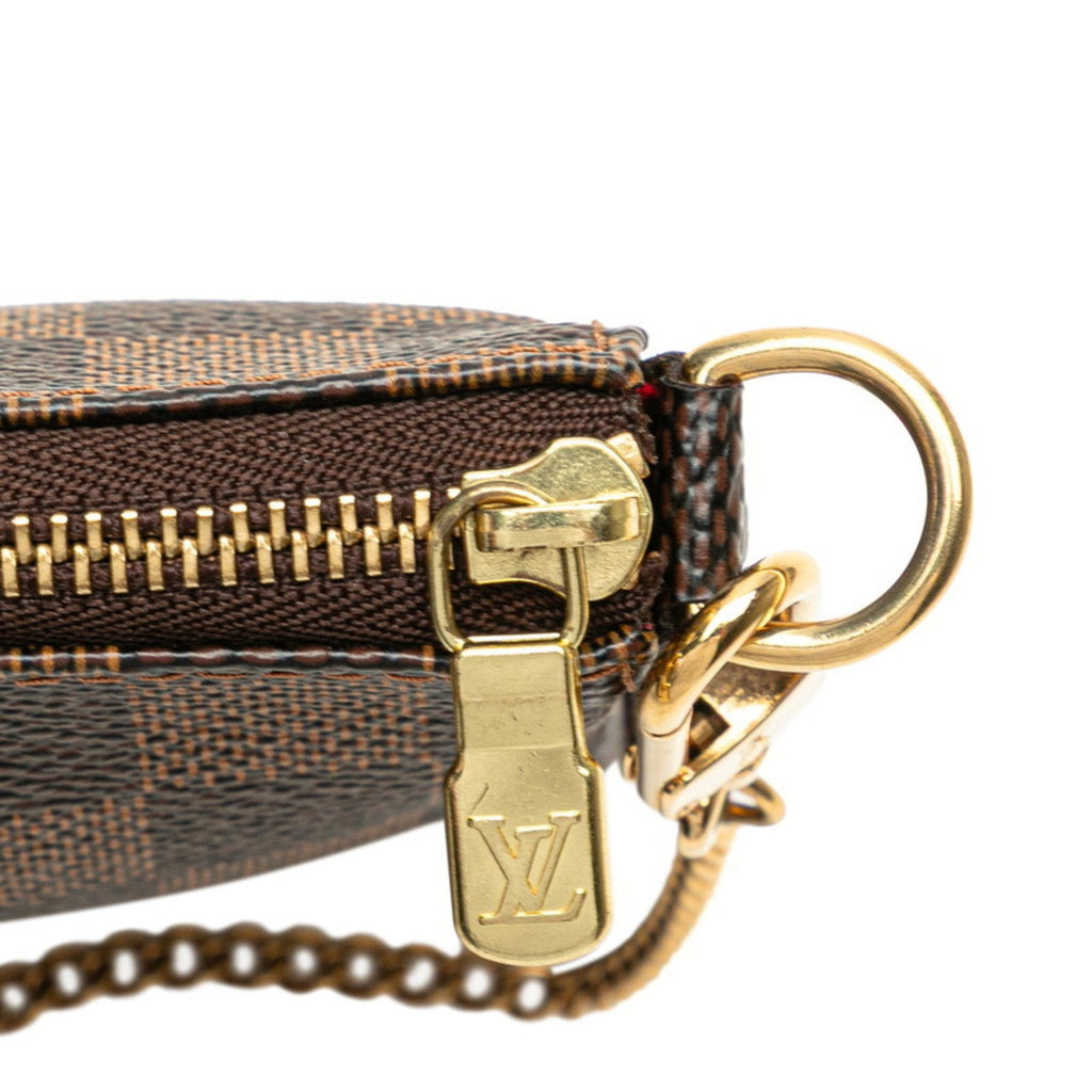 Louis Vuitton Damier Brown Red Color Pvc Leather Handbag Pochette