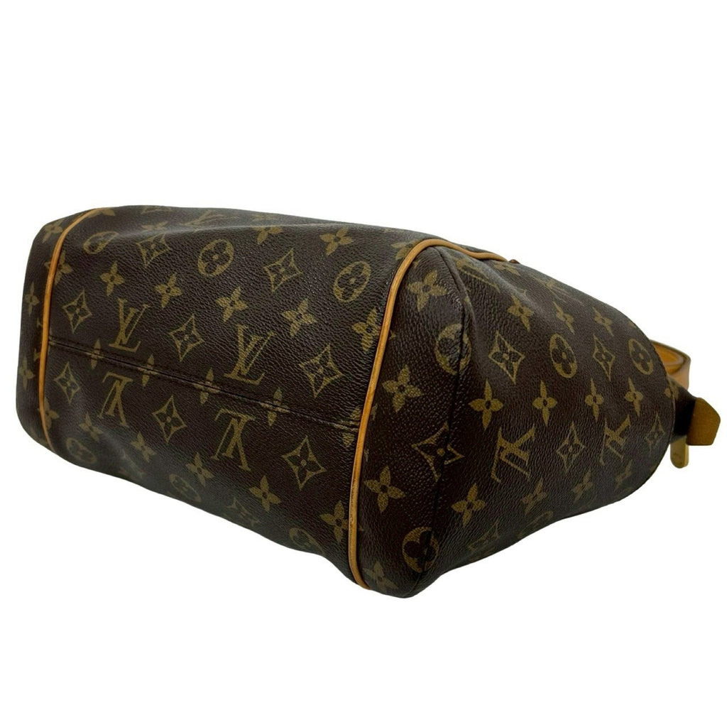 Louis Vuitton Brown Leather Pvc Handbag Shoulder Bag Tote Bag