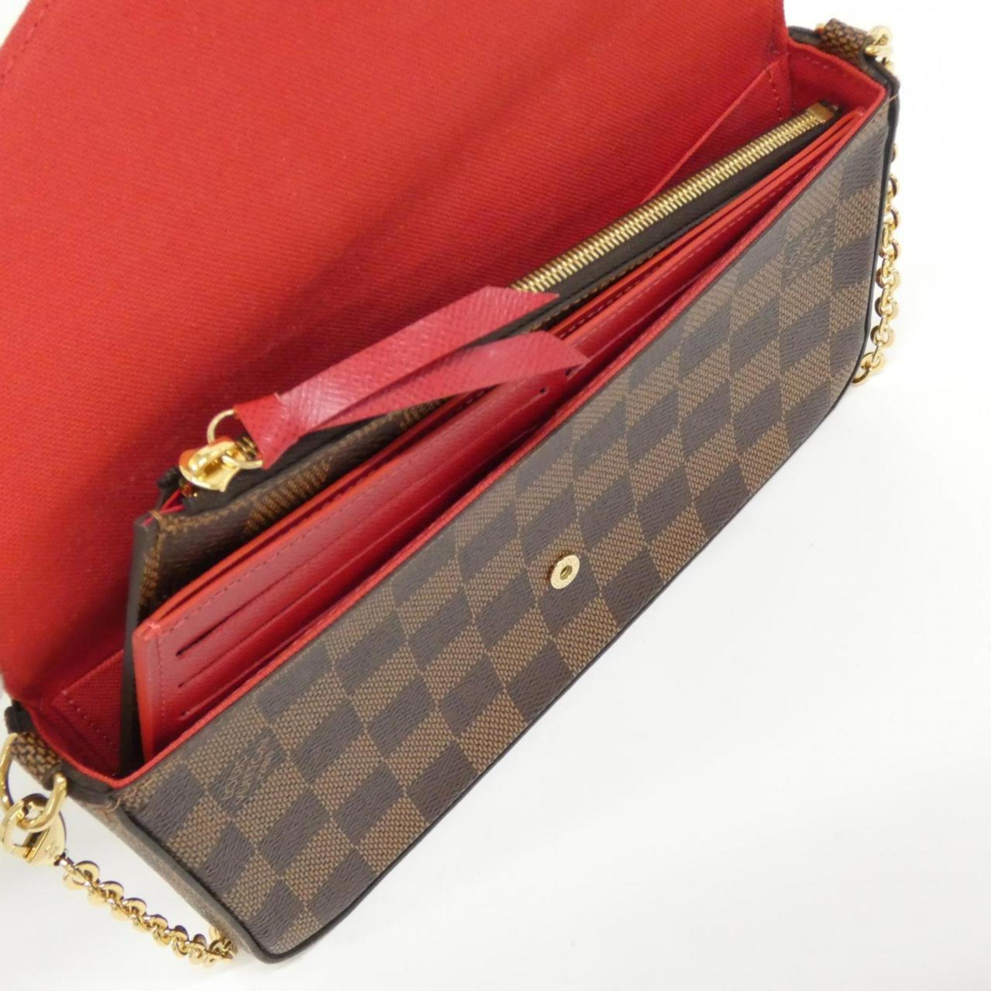 Louis Vuitton Damier Ebene Coated Canvas Pochette Shoulder Bag