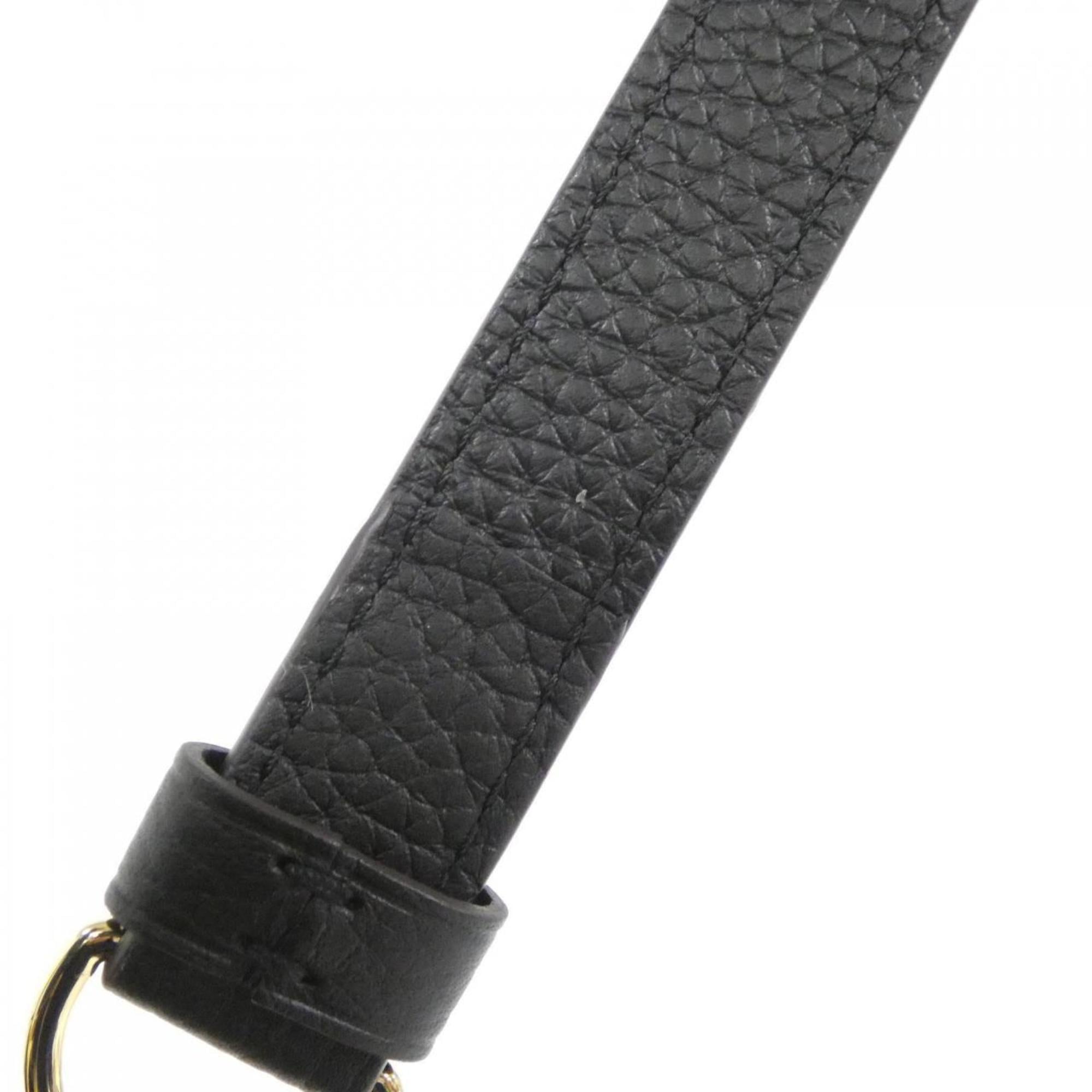 Louis Vuitton Black Leather Handbag Shoulder Bag