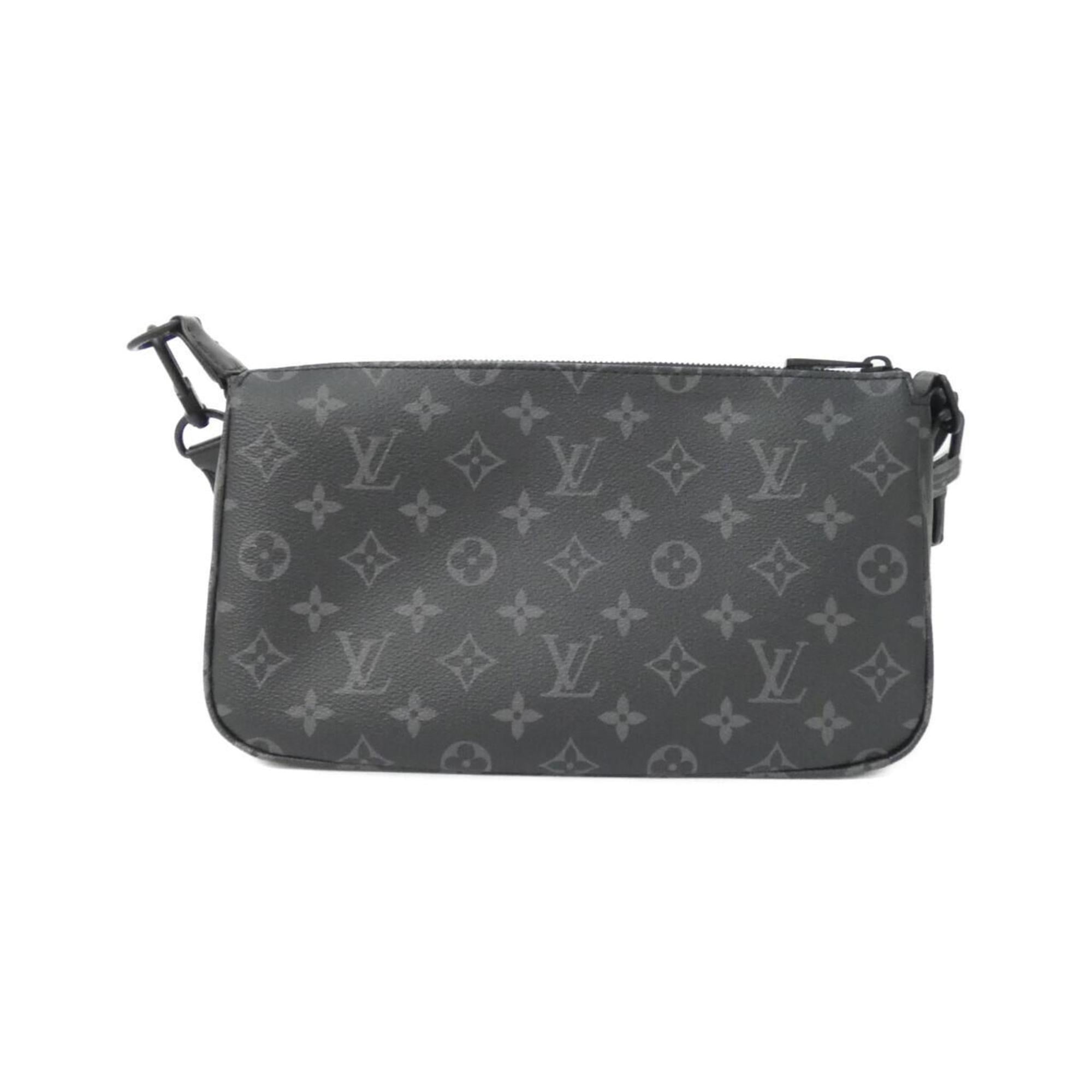 Louis Vuitton Black Coated Canvas Pochette Shoulder Bag