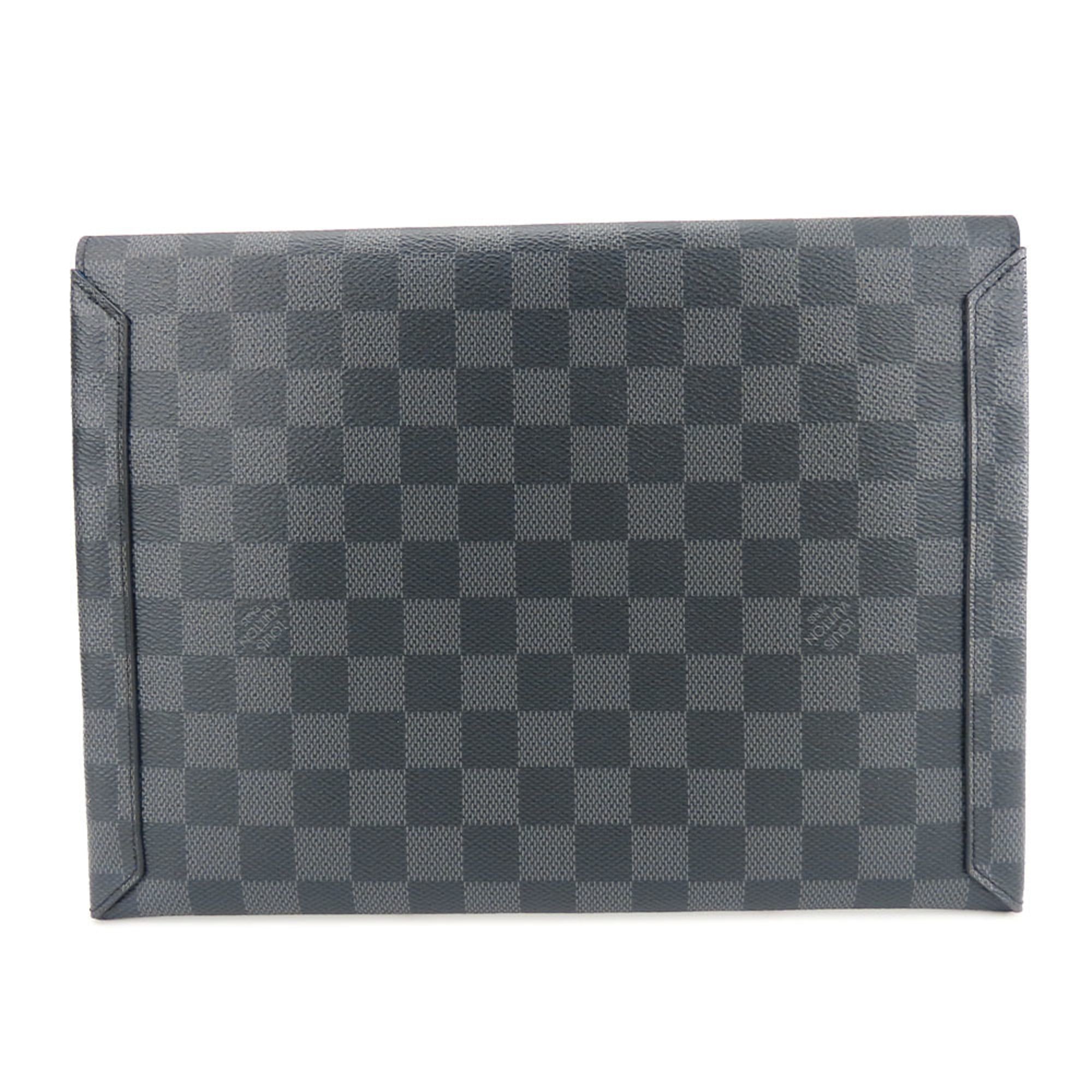 Louis Vuitton Damier Graphite Black Gray Damier Graphite Clutch Bag