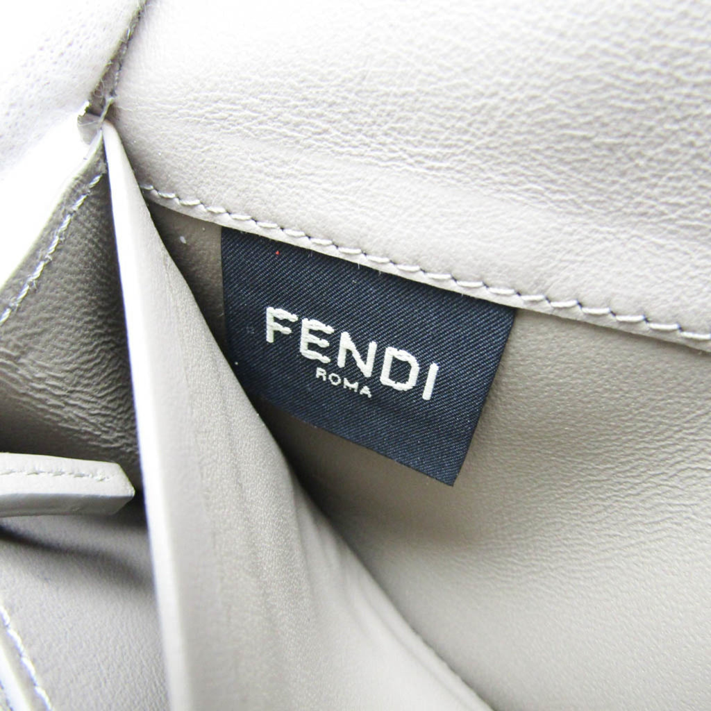 Fendi Beige Leather Long Wallet (Bi-Fold)