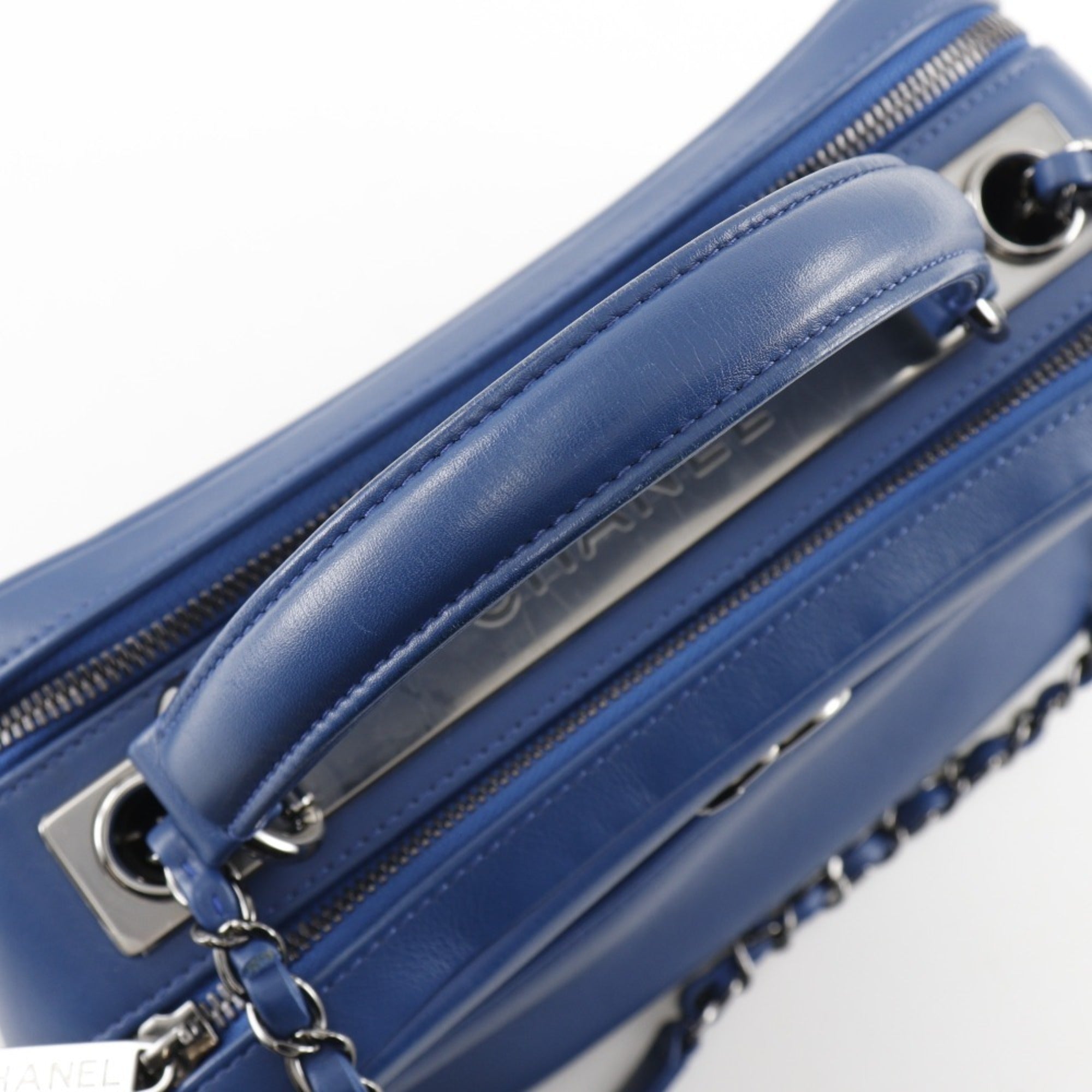 Chanel Blue Leather Handbag