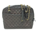 Chanel Black Leather Shoulder Bag