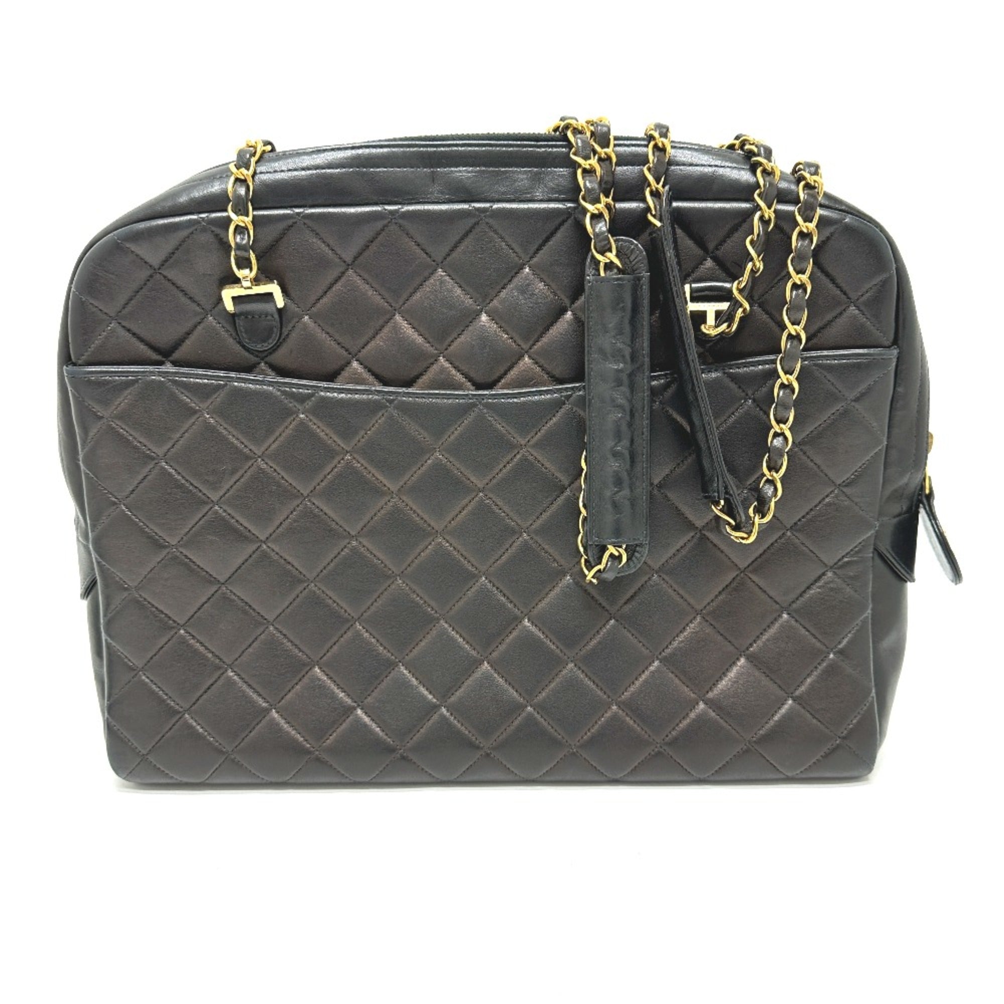 Chanel Black Leather Shoulder Bag