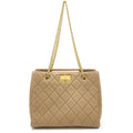 Chanel Beige Caviar Leather Shoulder Bag Tote Bag