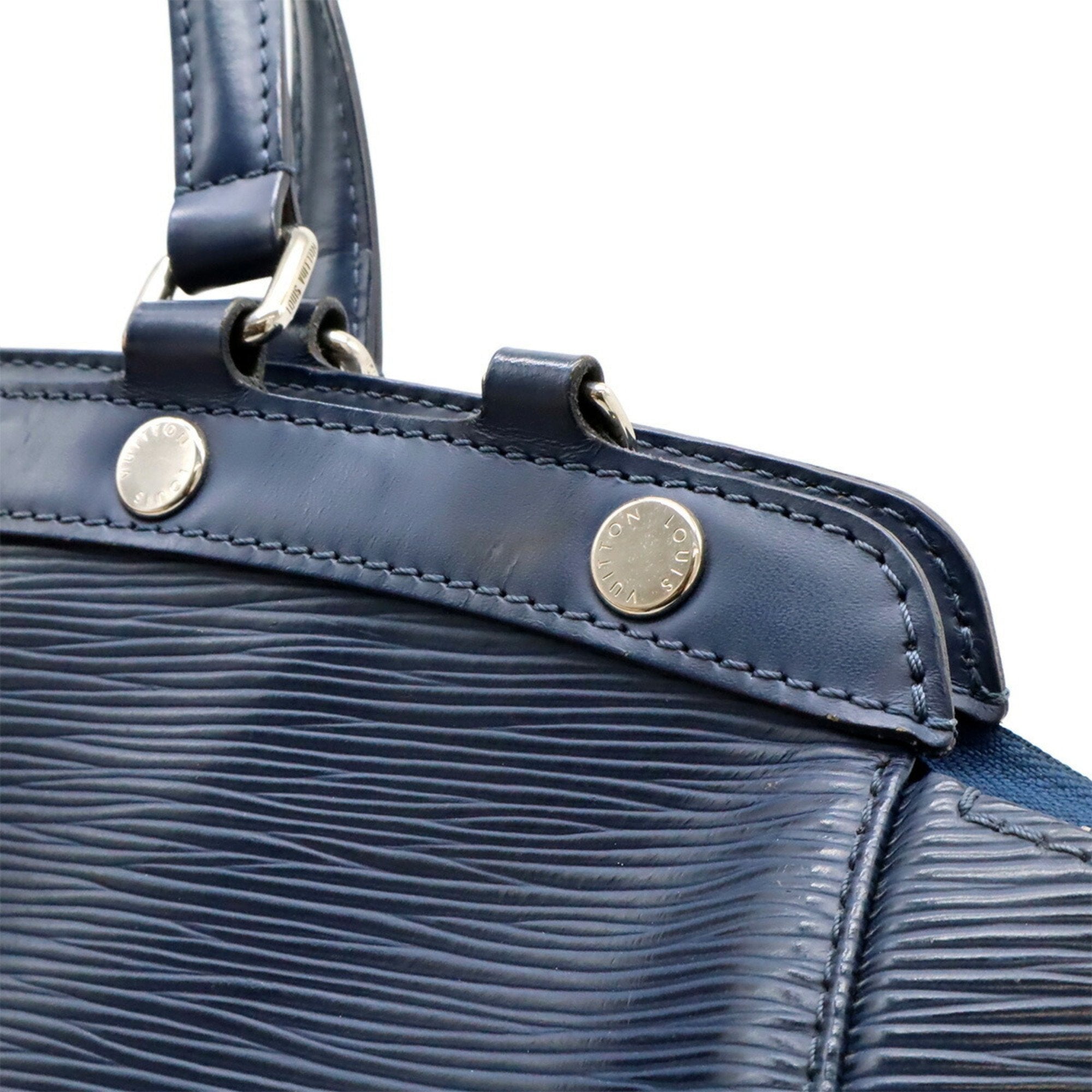 Louis Vuitton Indigo Epi Leather Handbag Shoulder Bag Tote Bag