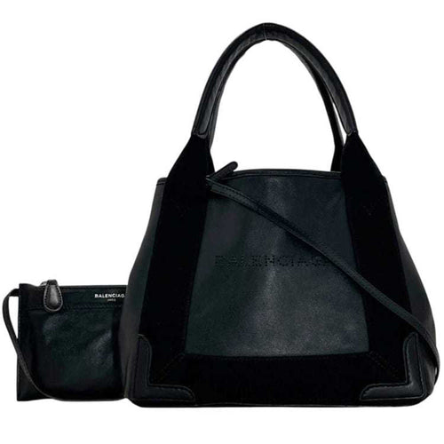 Balenciaga Black Leather Handbag Pouch Shoulder Bag Tote