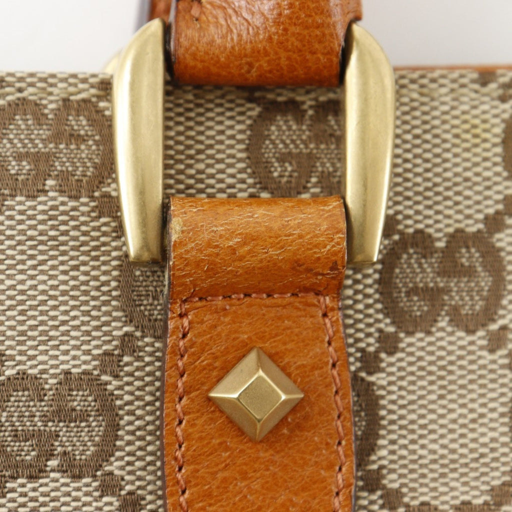 Gucci Gg Canvas Brown Gg Canvas Handbag Tote Bag (Pre-Owned)