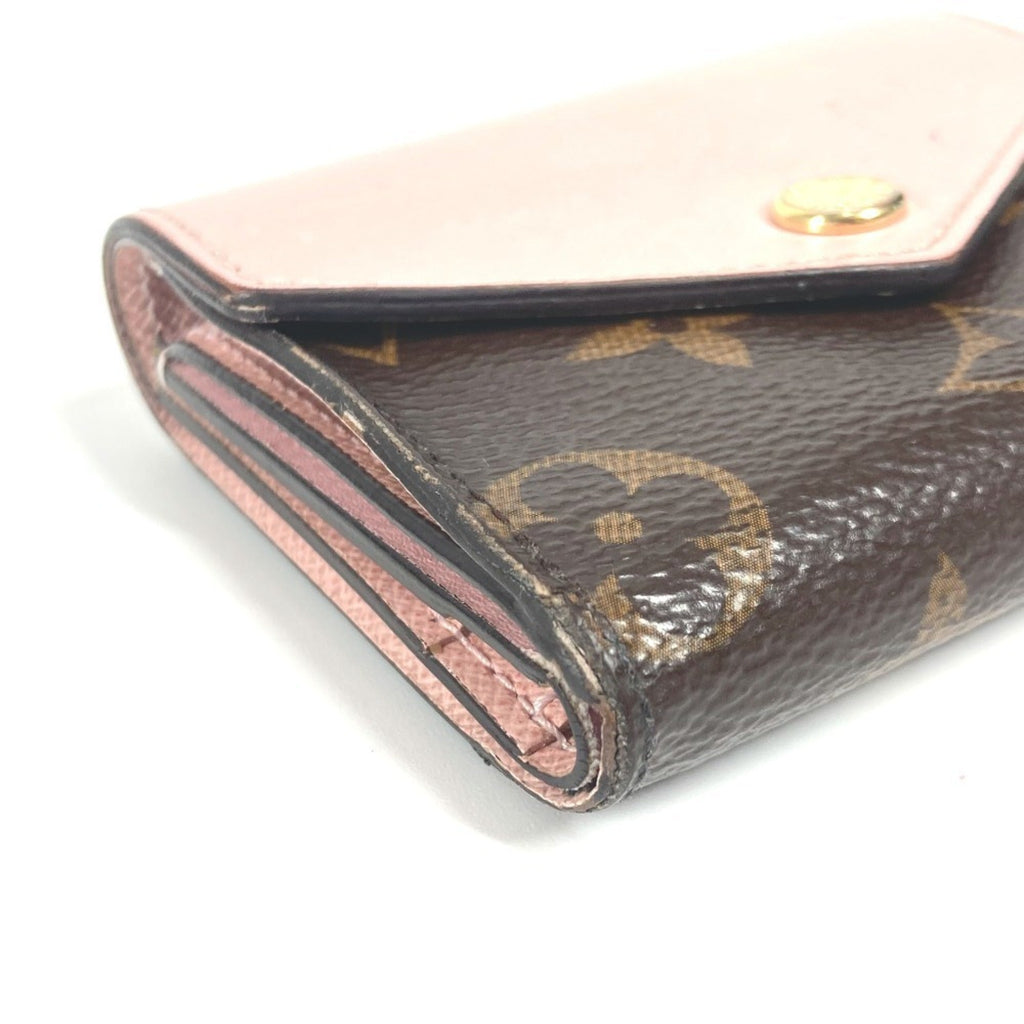 Louis Vuitton Monogram Brown Pink Rose Ballerine Monogram Wallet (Tri-Fold)
