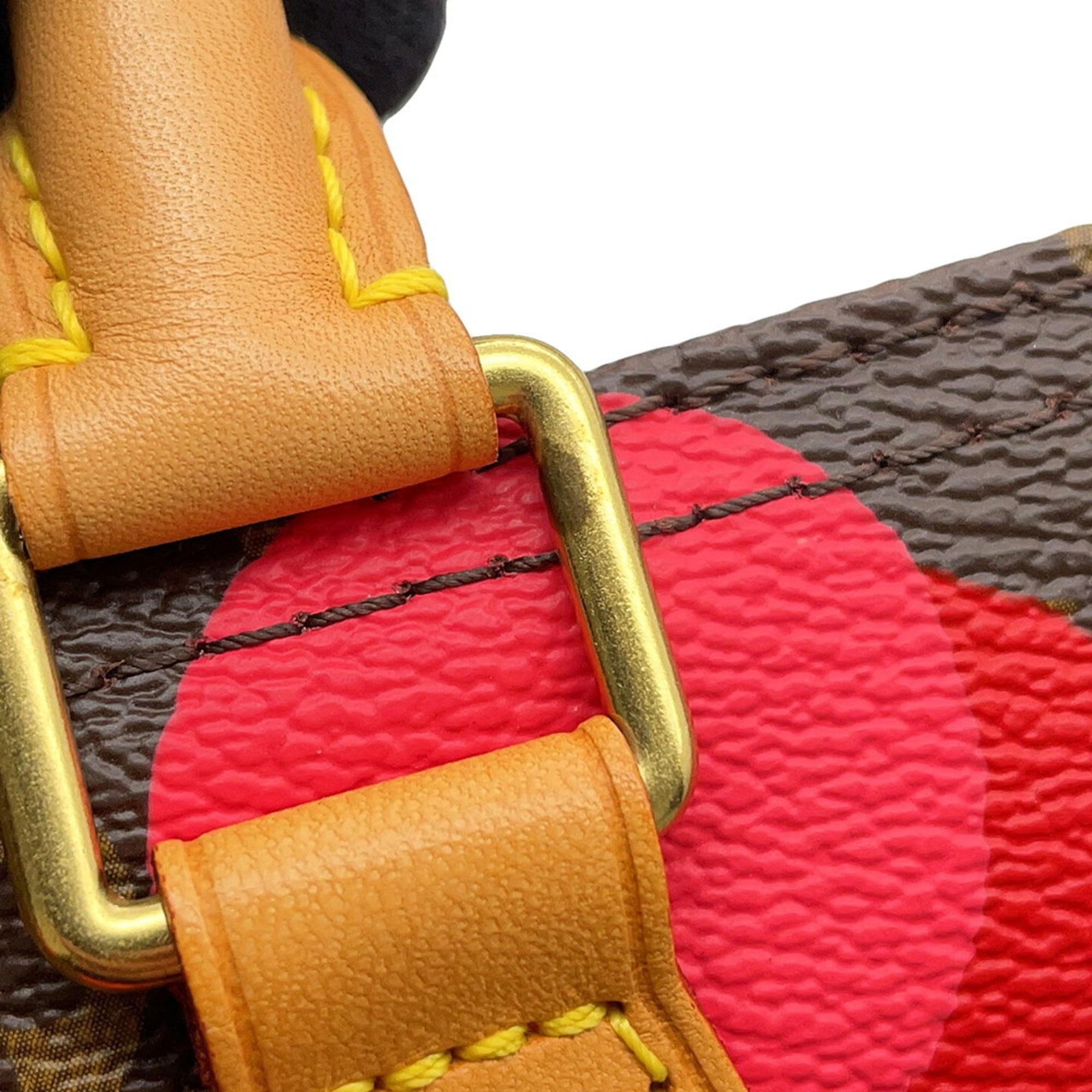 Louis Vuitton Monogram Ramages Red Color Monogram Ramages Boston Bag Handbag
