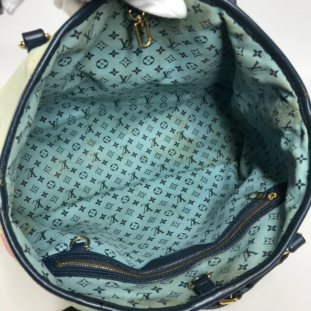 Louis Vuitton Blue Canvas Shoulder Bag Tote Bag