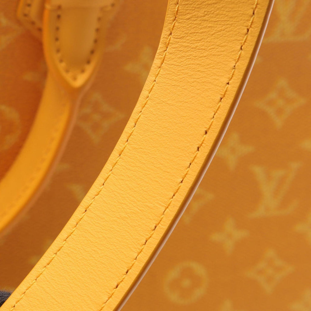 Louis Vuitton Yellow Coated Canvas Leather Tote Bag
