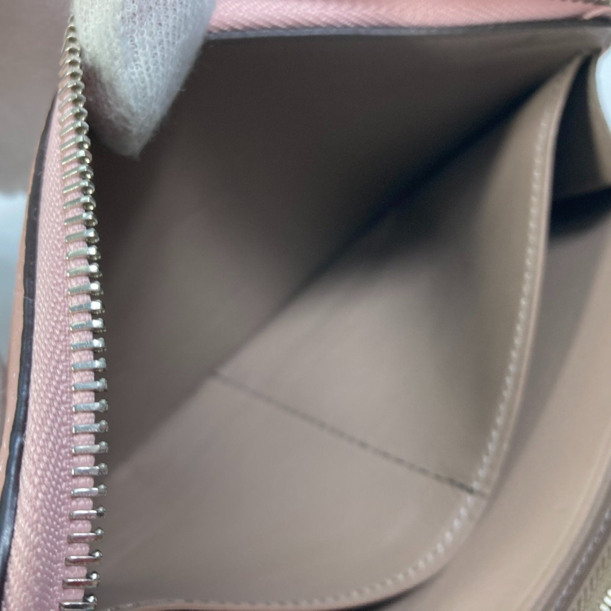 Louis Vuitton Pink Leather Long Wallet