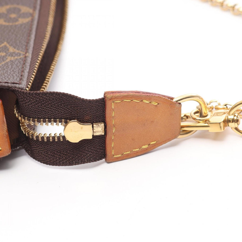 Louis Vuitton Brown Coated Canvas Leather Shoulder Bag