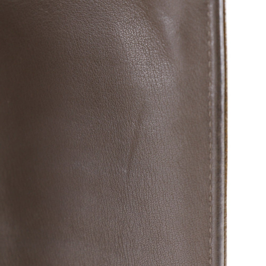 Chanel Bronze Leather Long Wallet (Bi-Fold)