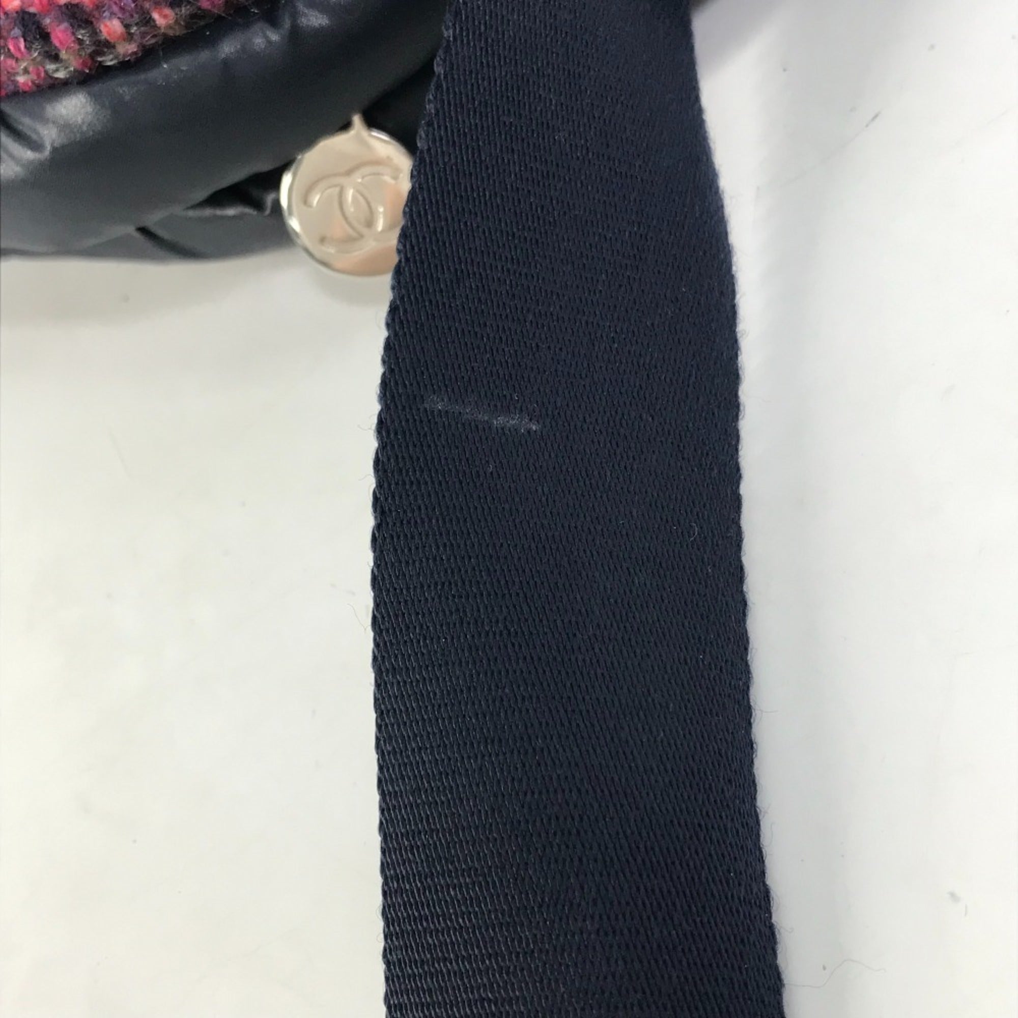 Chanel Navy Pink Nylon Tweed Fanny Pack Shoulder Bag