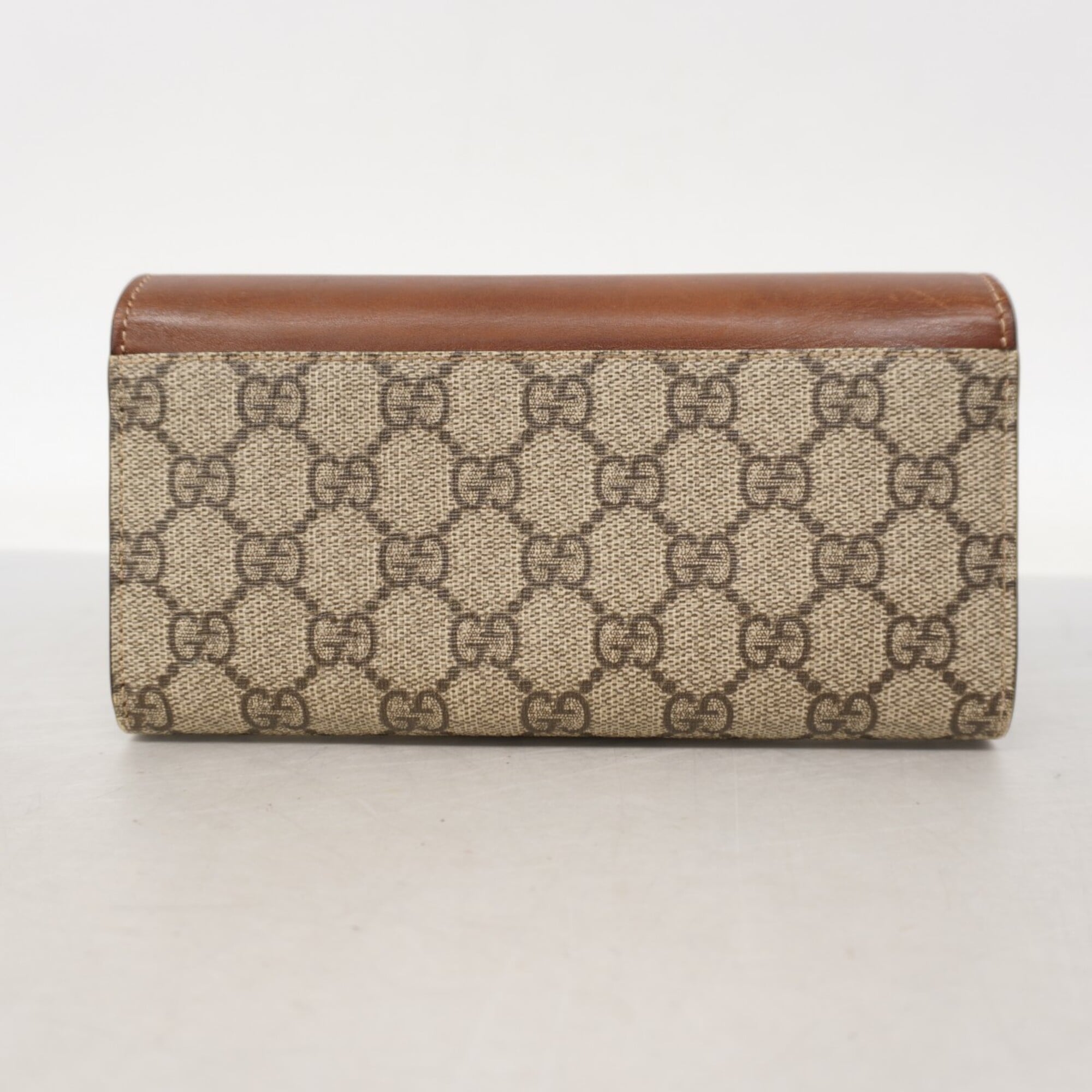 Gucci Brown Pvc Long Wallet (Bi-Fold) (Pre-Owned)