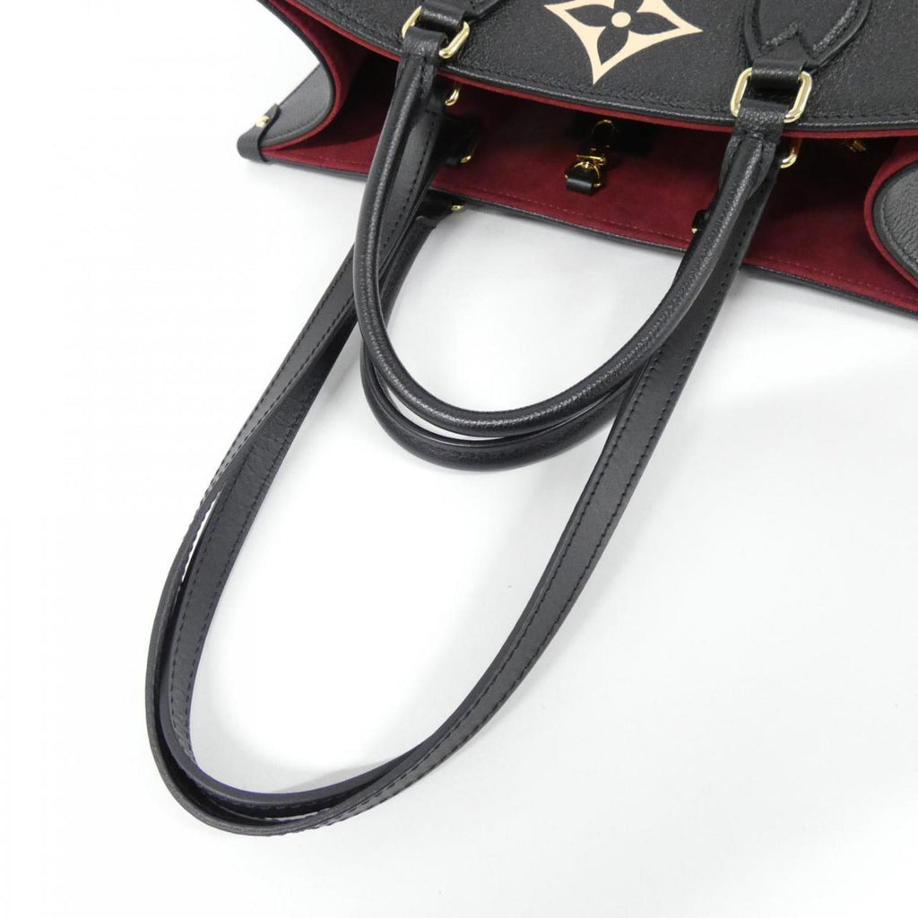 Louis Vuitton Beige Bicolor Black Leather Handbag