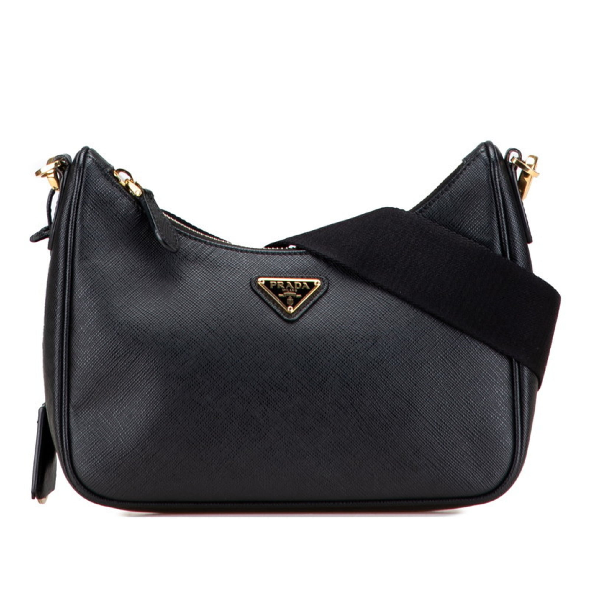 Prada Black Leather Shoulder Bag