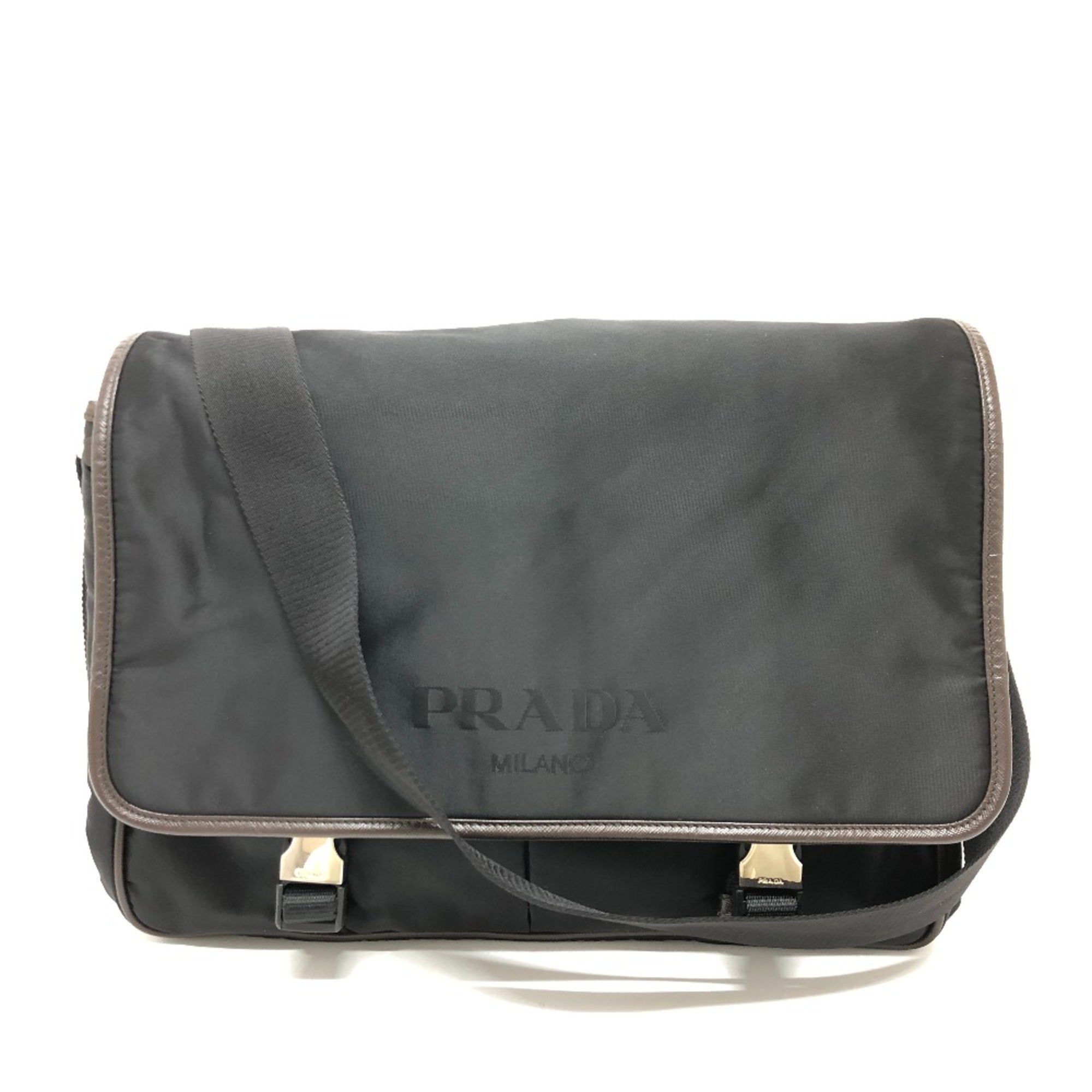 Prada Black Cloth Shoulder Bag