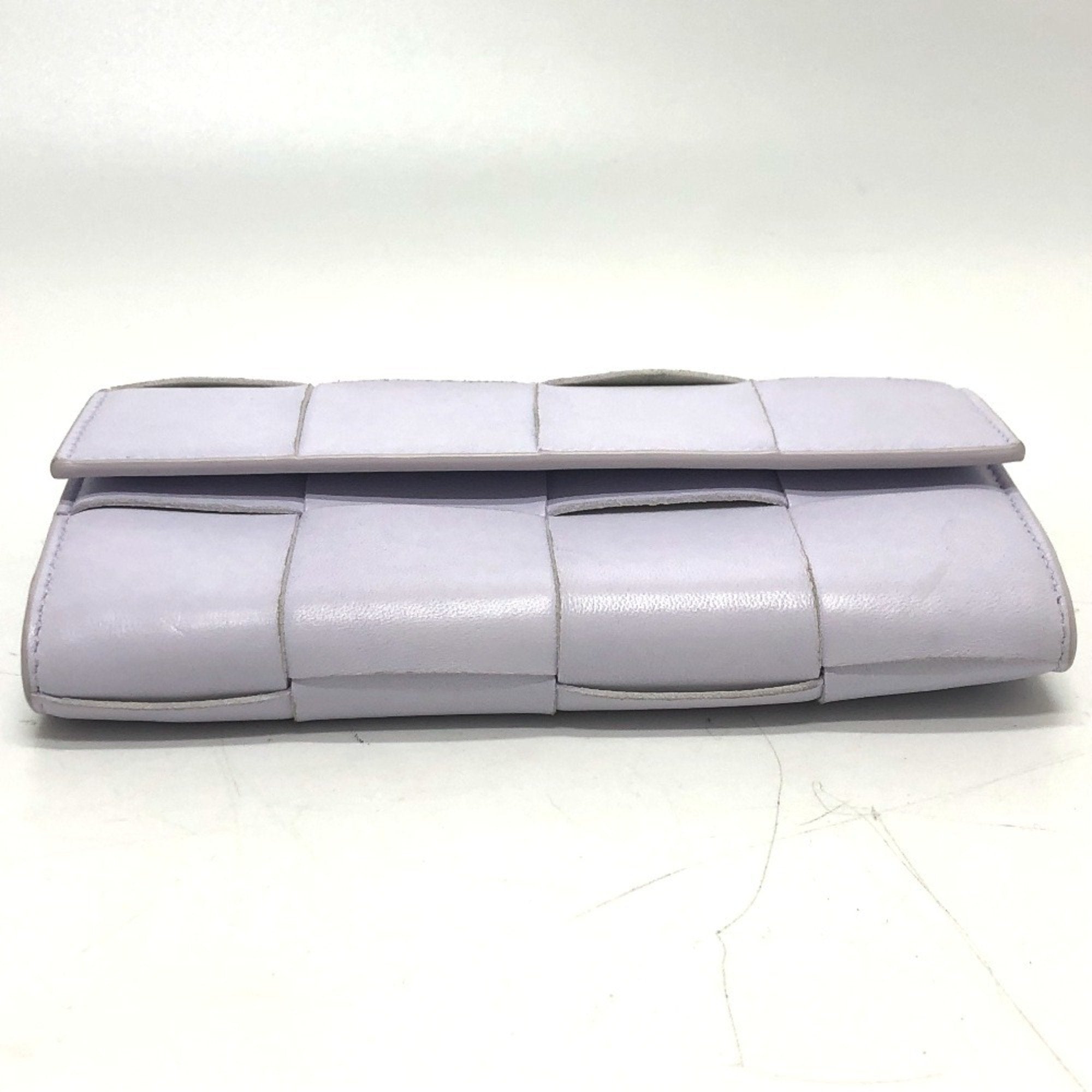 Bottega Veneta Purple Leather Long Wallet (Bi-Fold)
