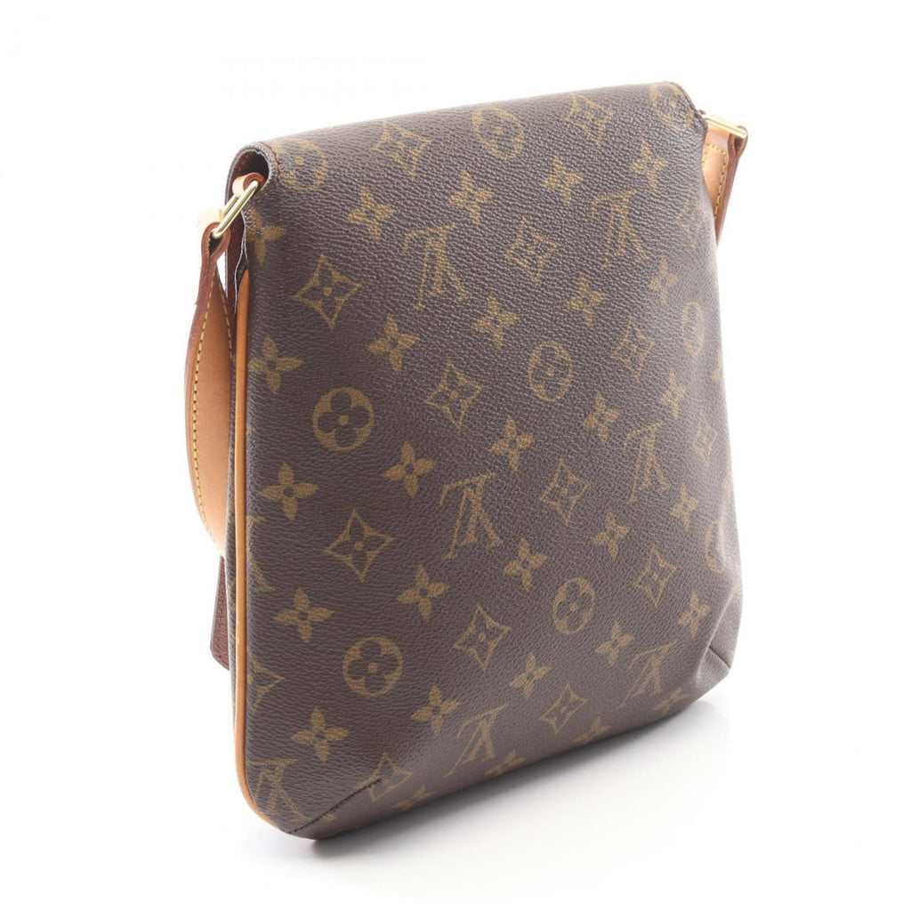 Louis Vuitton Brown Coated Canvas Leather Shoulder Bag