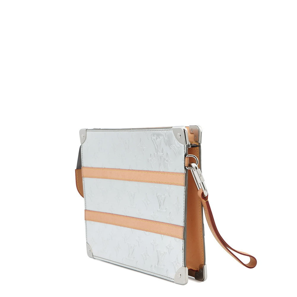 Louis Vuitton Gray Silver Monogram Clutch Bag Pochette