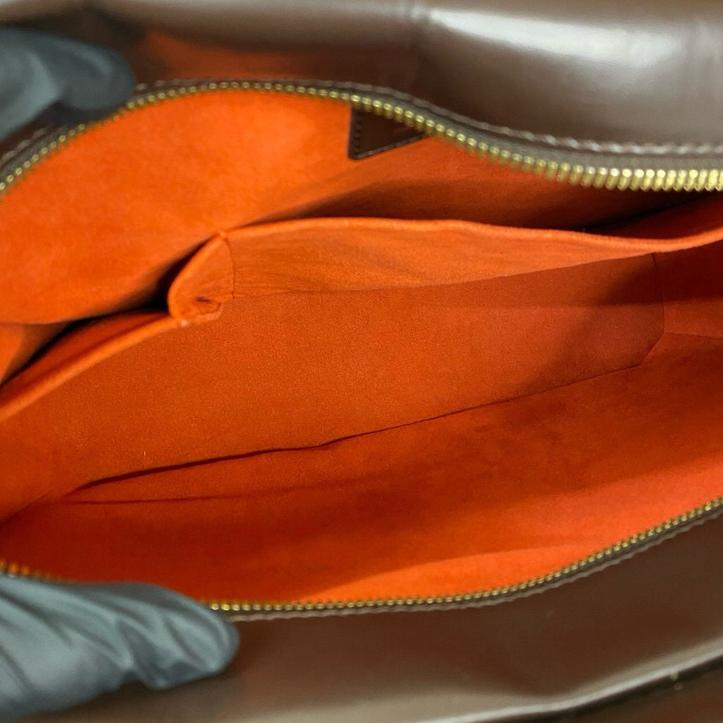 Louis Vuitton Brown Leather Pvc Boston Bag Handbag