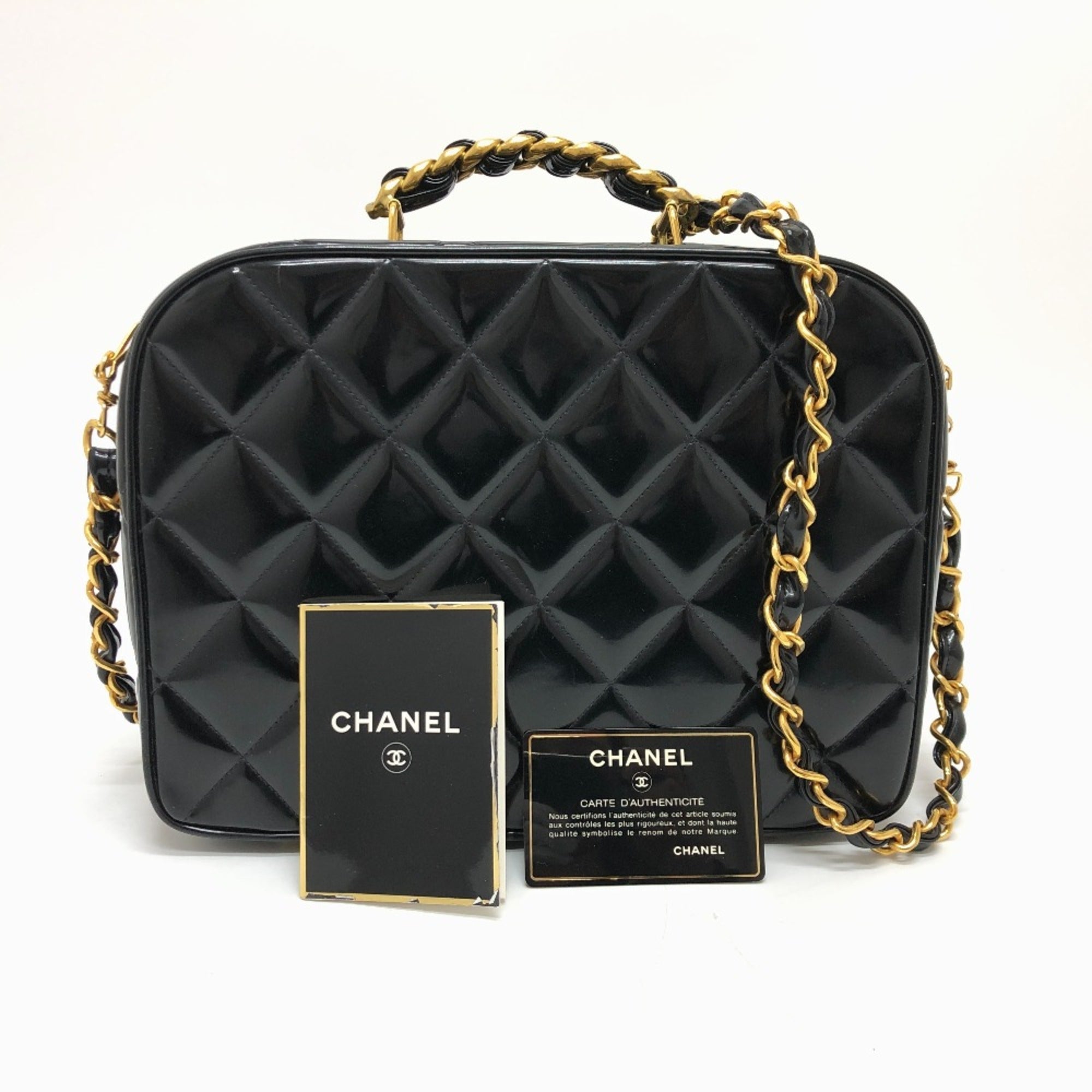 Chanel Black Patent Leather Handbag