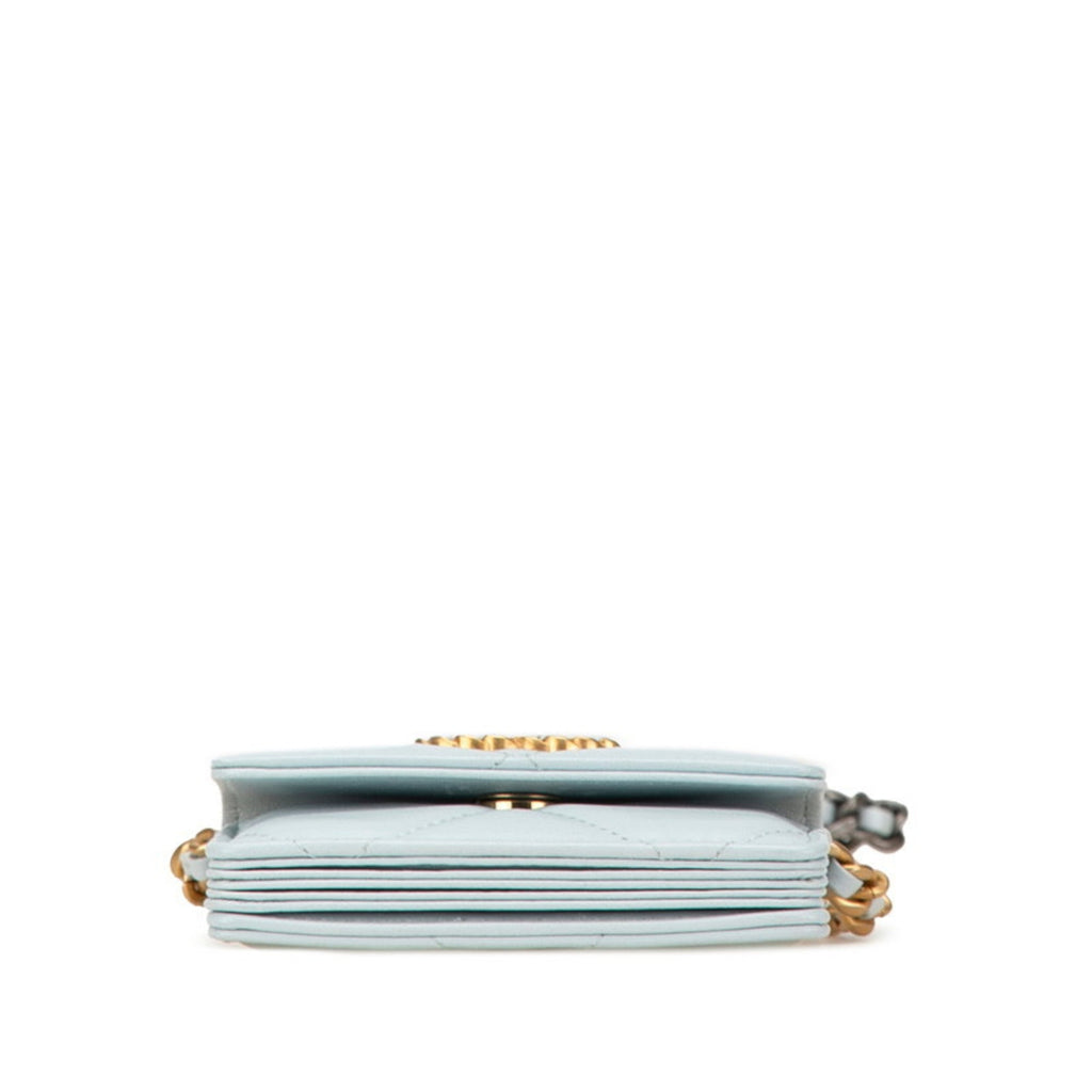 Chanel Light Blue Leather Shoulder Bag