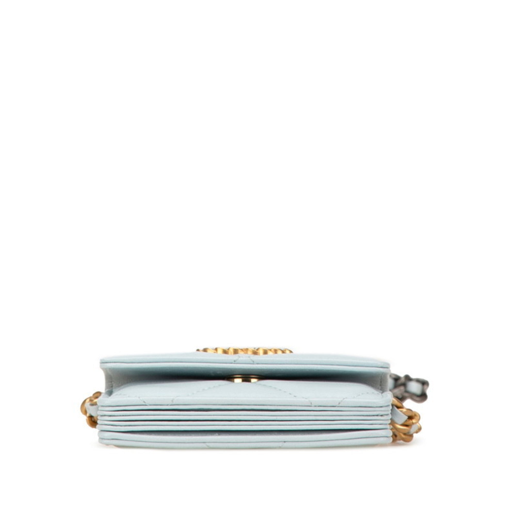 Chanel Light Blue Leather Shoulder Bag
