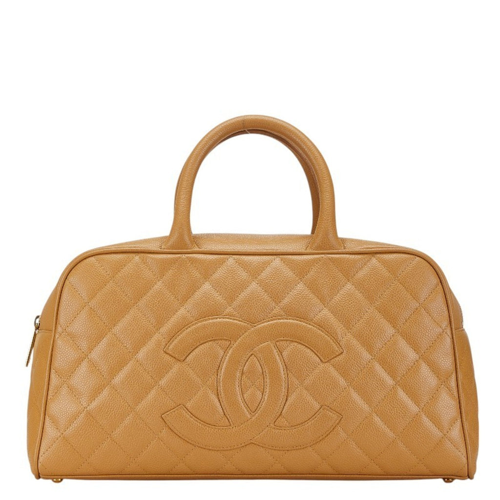 Chanel Beige Caviar Leather Handbag