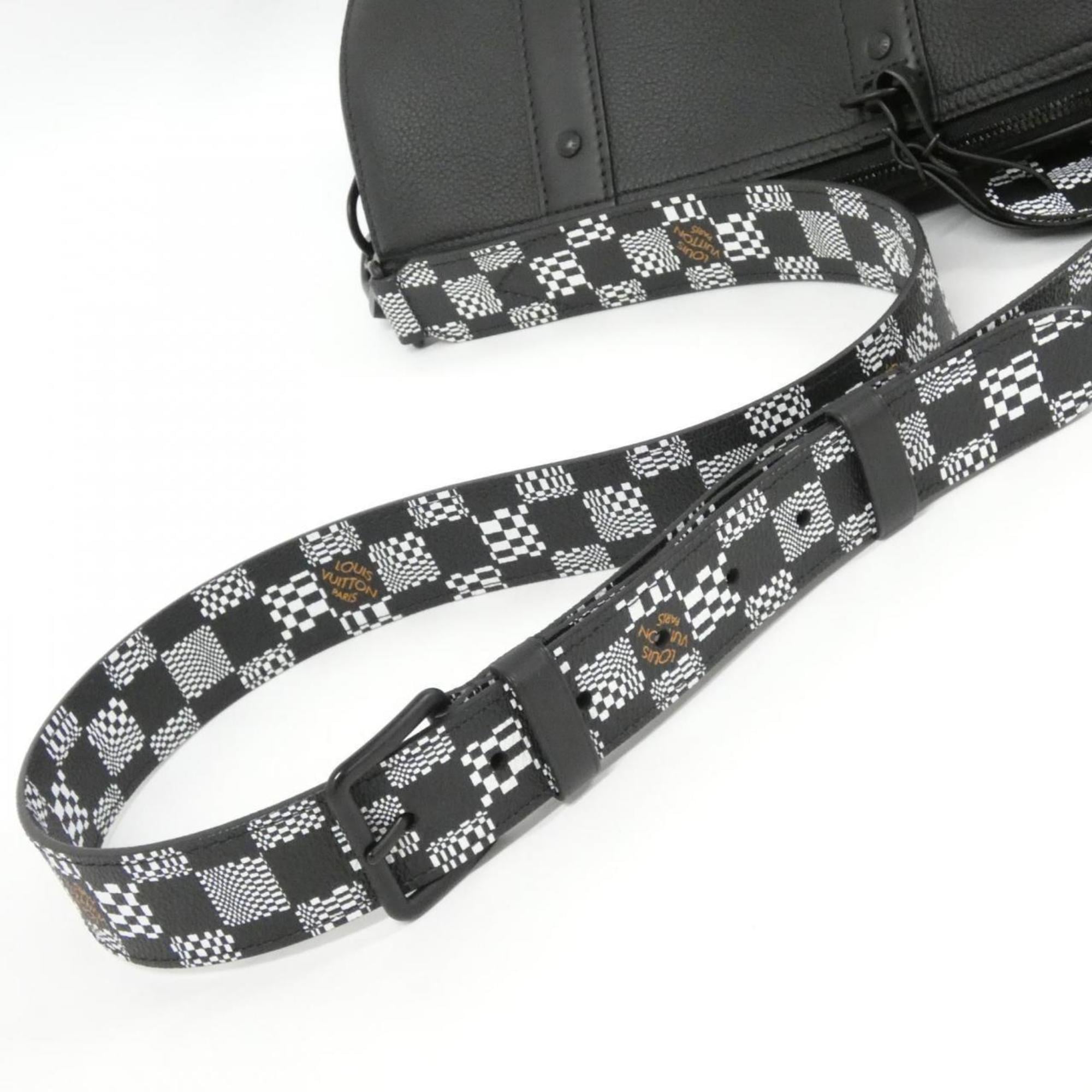 Louis Vuitton Black Leather Shoulder Bag