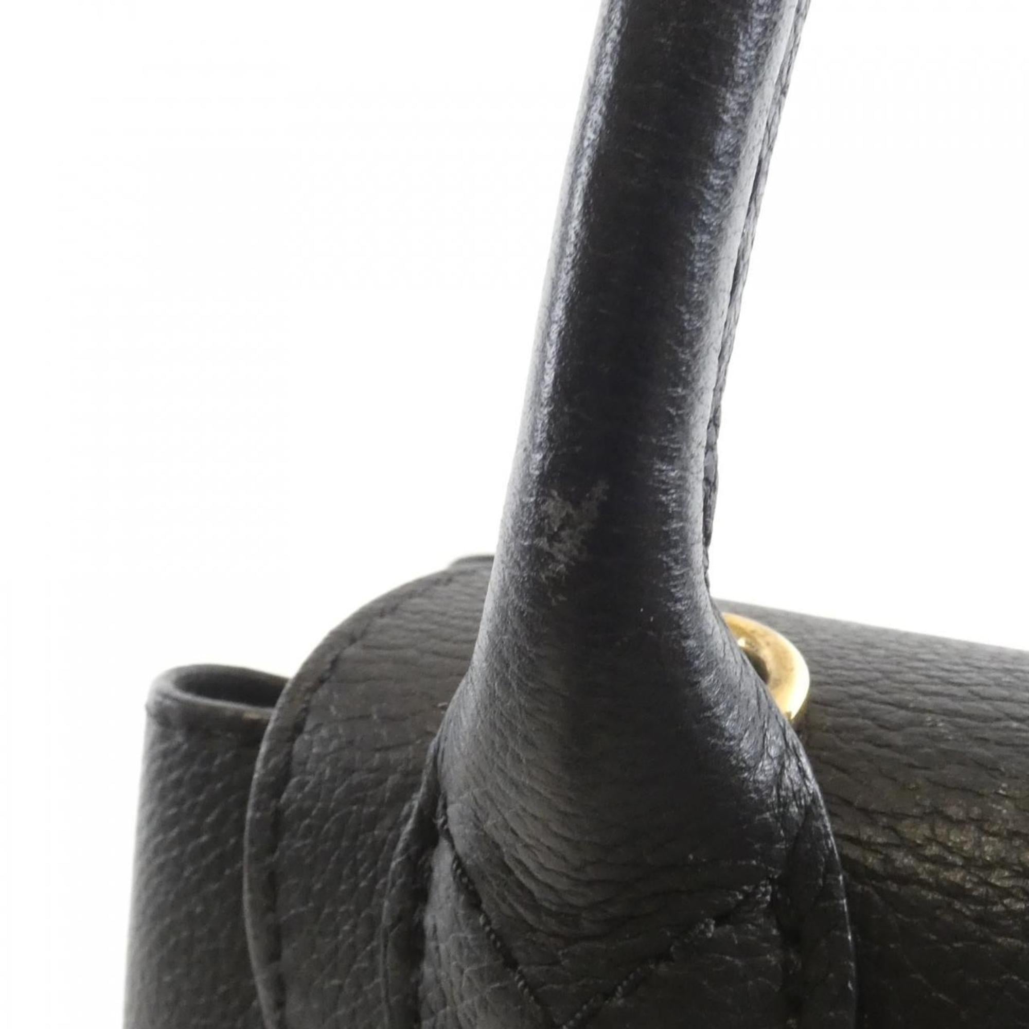 Louis Vuitton Black Leather Backpack