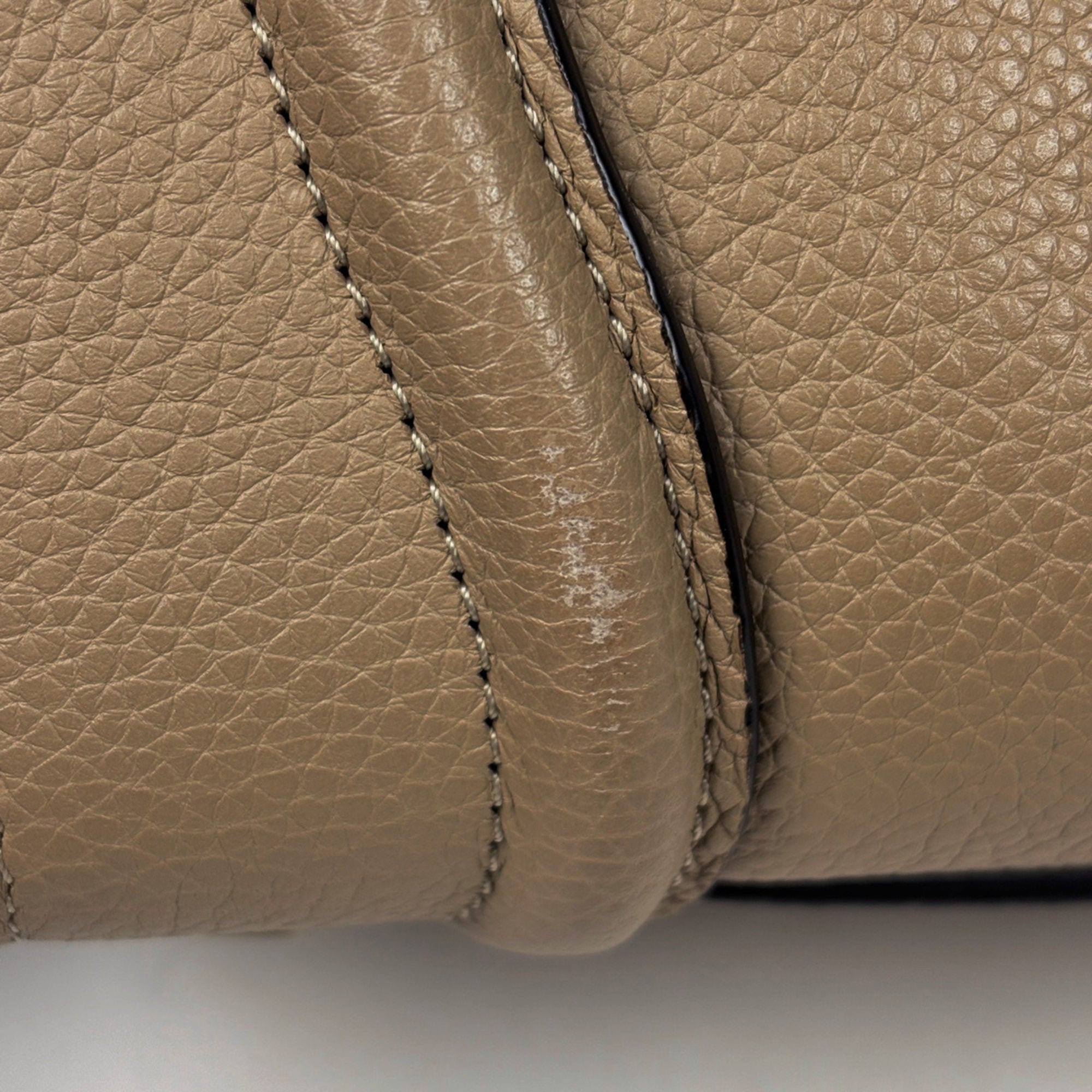 Celine Beige Leather Handbag Tote Bag