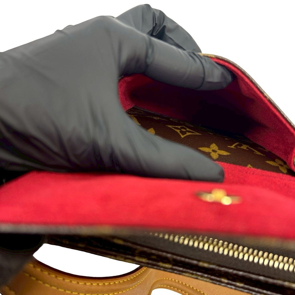 Louis Vuitton Brown Leather Pvc Shoulder Bag