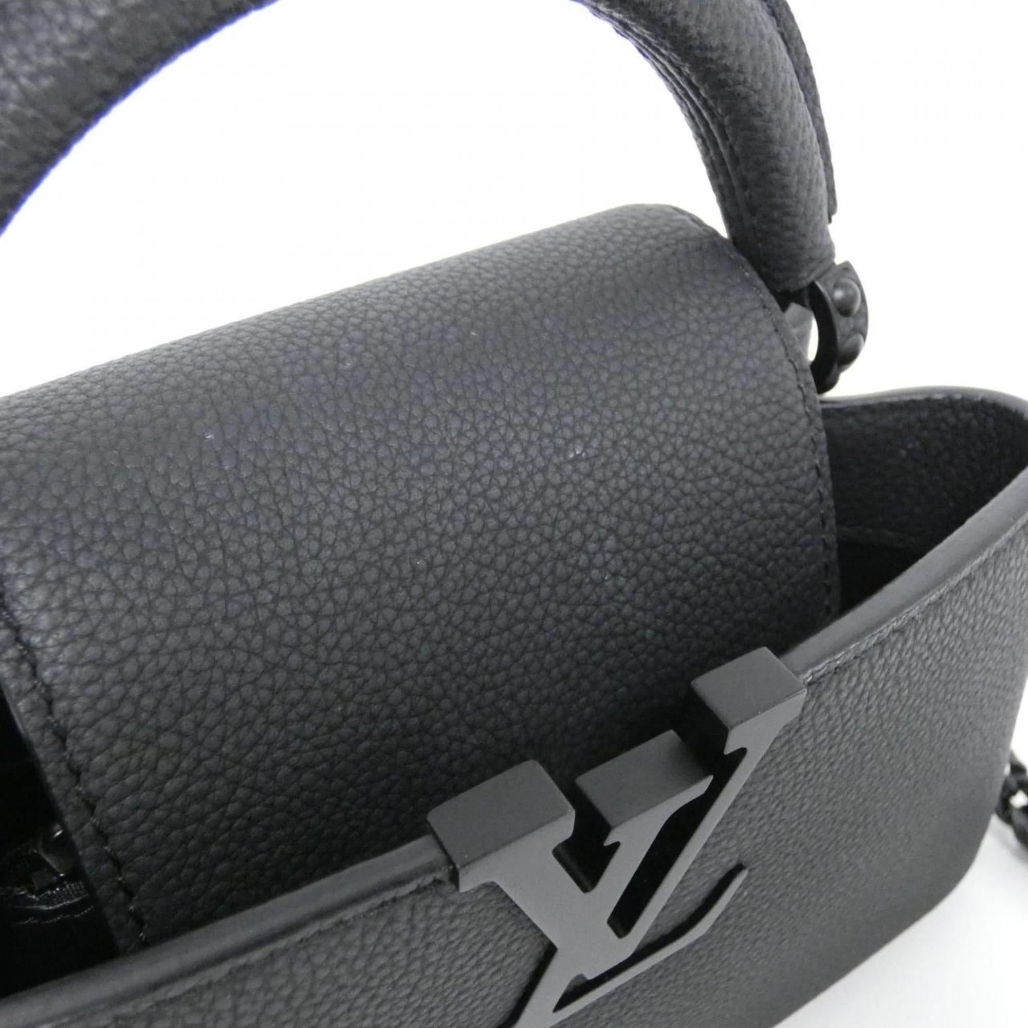 Louis Vuitton Black Leather Handbag