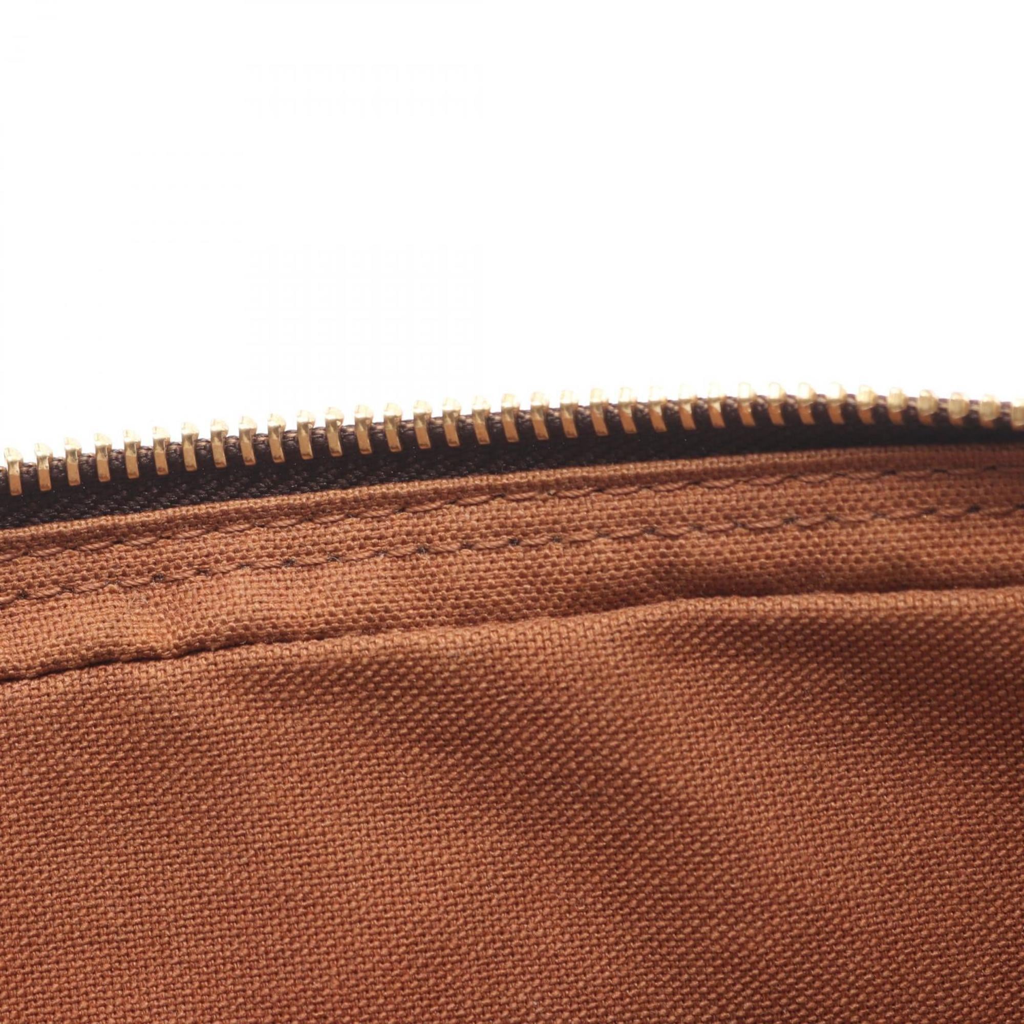 Louis Vuitton Monogram Brown Coated Canvas Leather Shoulder Bag