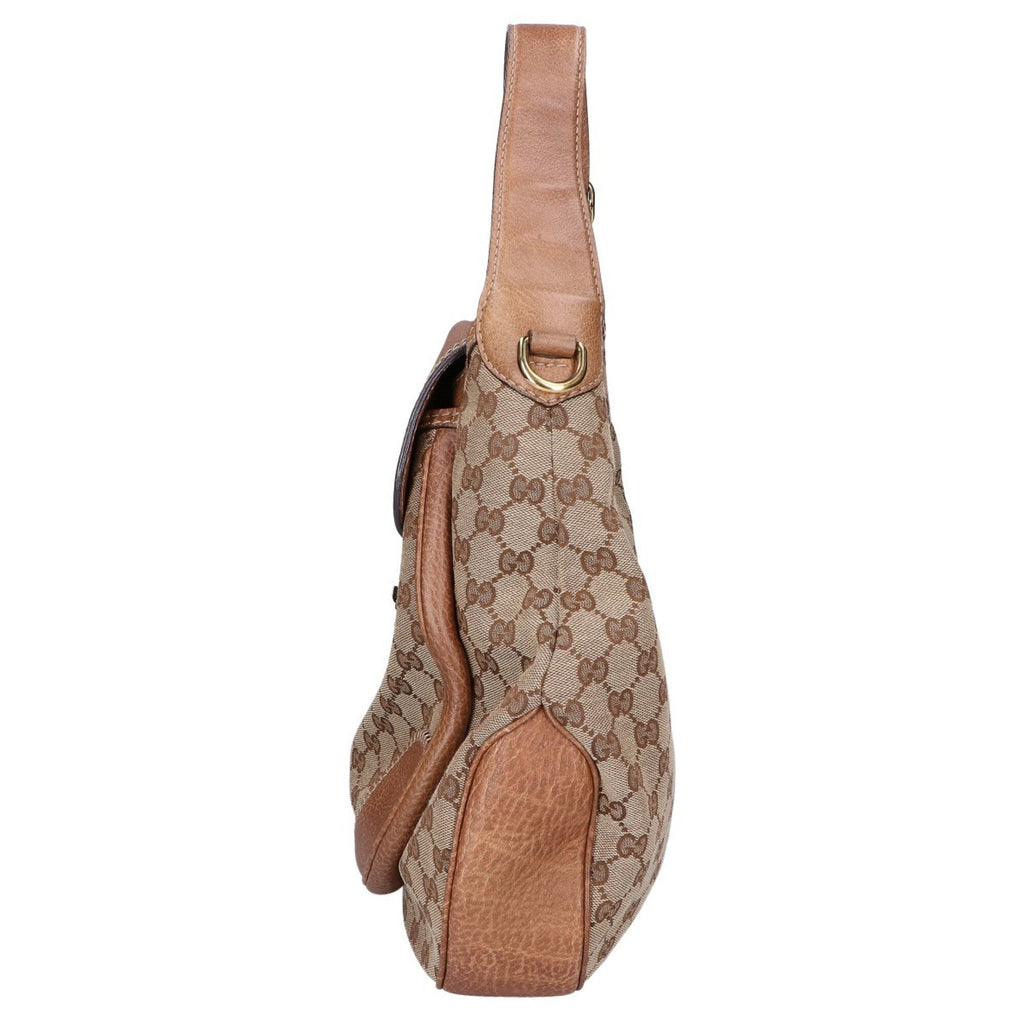 Gucci Beige Gg Canvas Handbag Shoulder Bag (Pre-Owned)