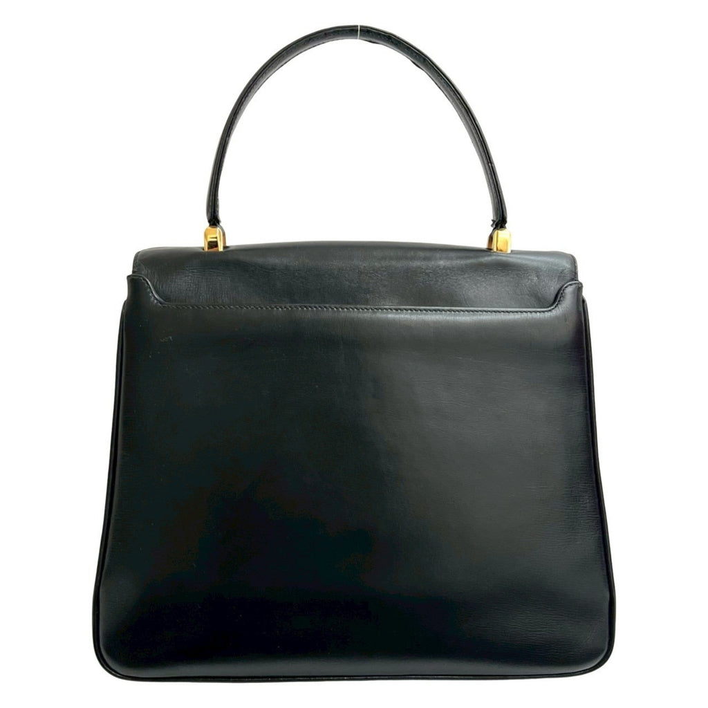 Gucci Black Leather Handbag Tote Bag (Pre-Owned)
