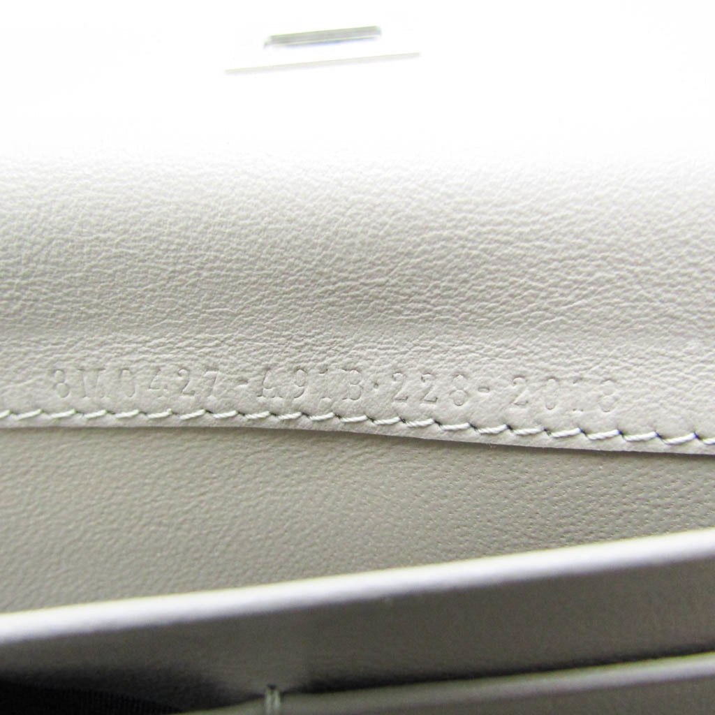Fendi Beige Leather Long Wallet (Bi-Fold)
