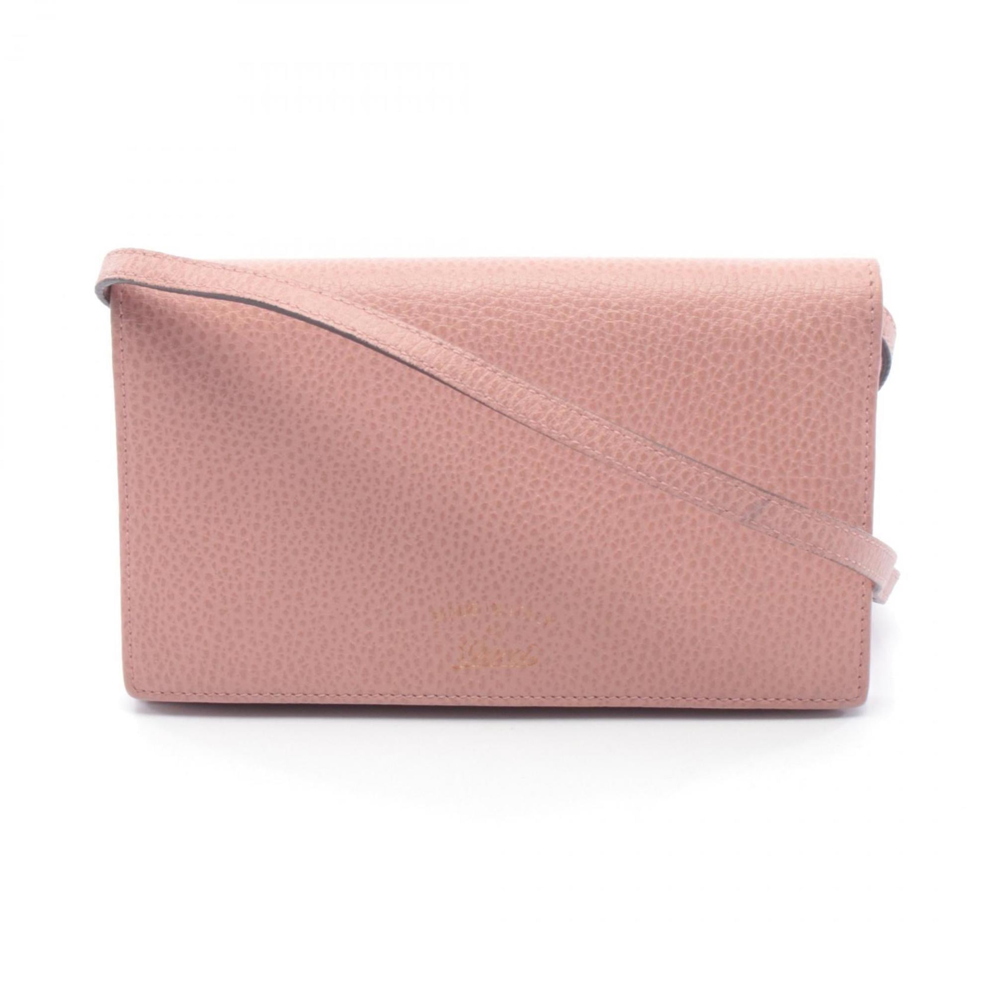 Gucci Pink Leather Handbag Shoulder Bag (Pre-Owned)