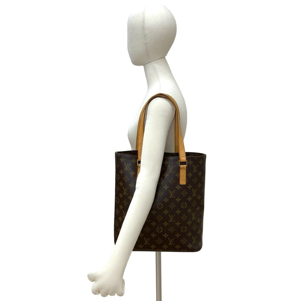 Louis Vuitton Brown Leather Pvc Shoulder Bag Tote Bag